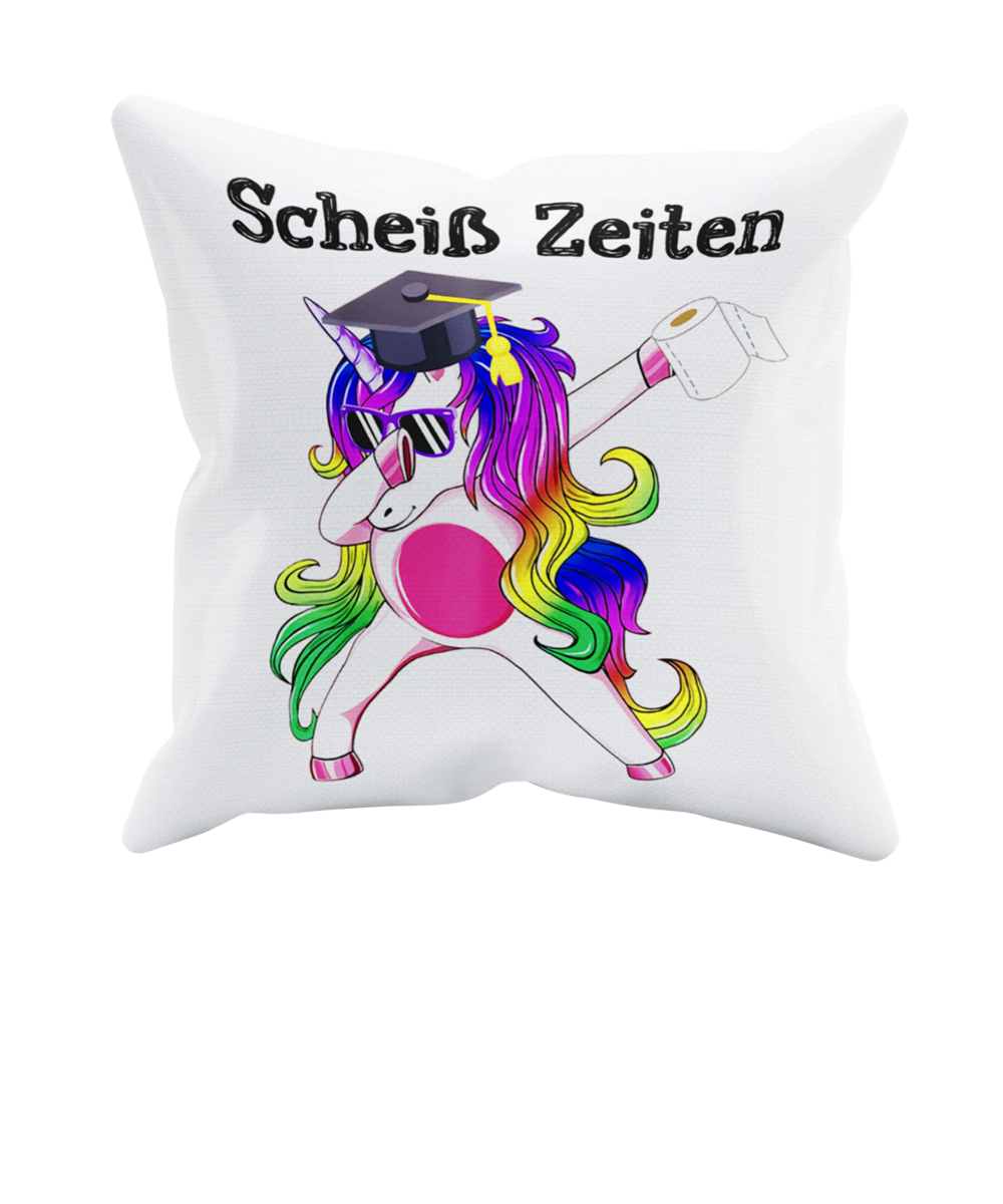 Kissen Einhorn "Scheiß Zeiten" Handmade-Lifestyle