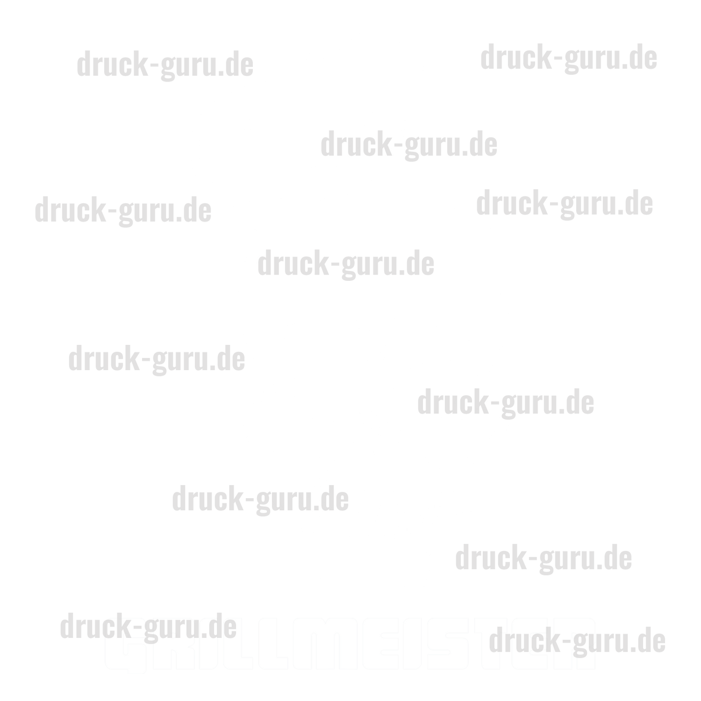 Bügelbild "Grillmeister III-weiß" druck-guru