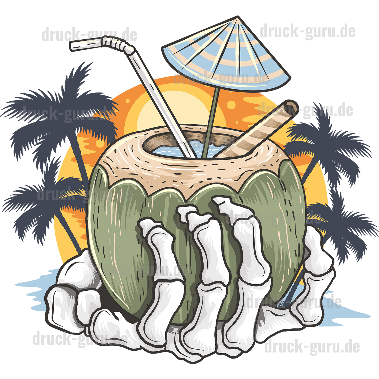 Bügelbild "Summer Drink" druck-guru