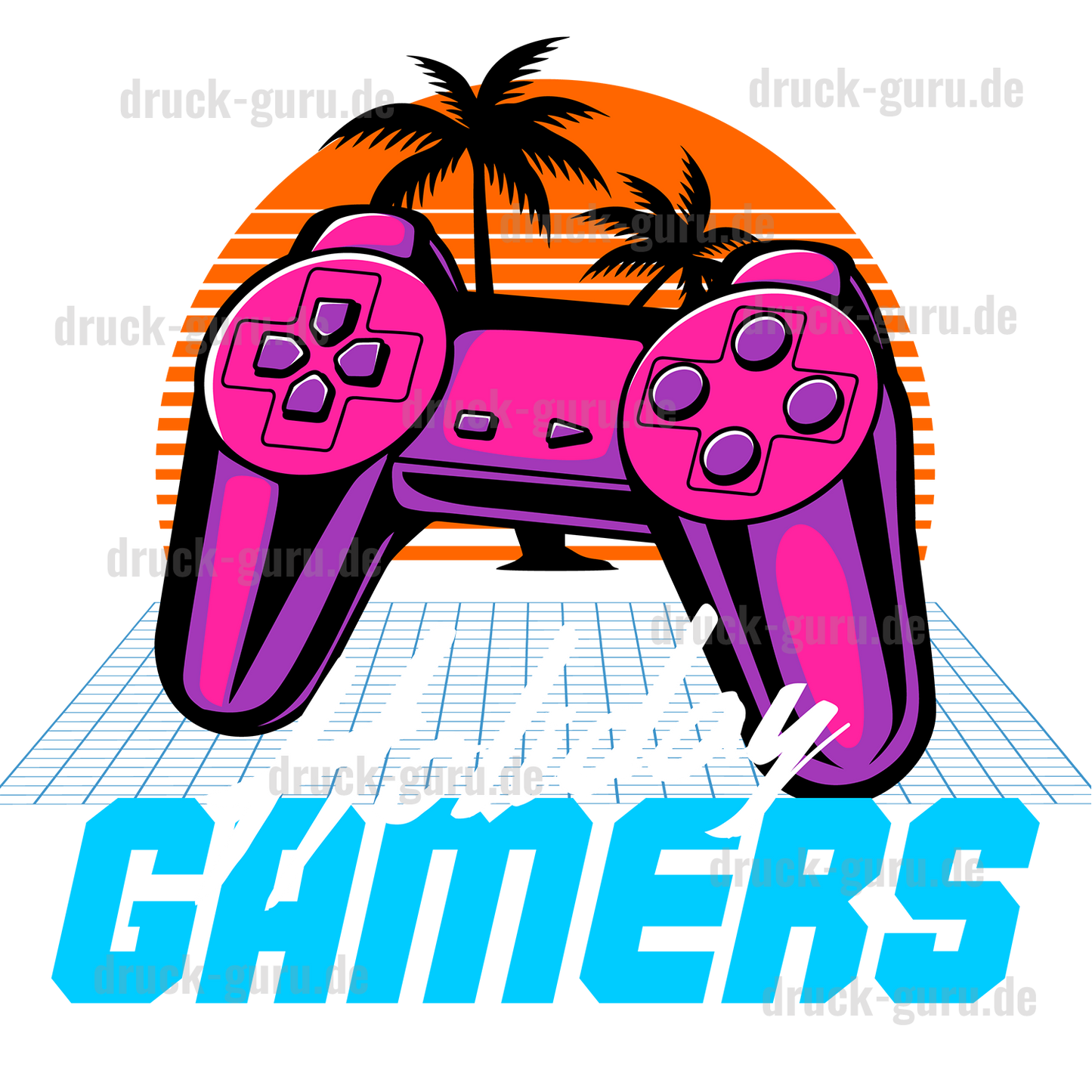 Bügelbild "Holiday-Gamers" druck-guru