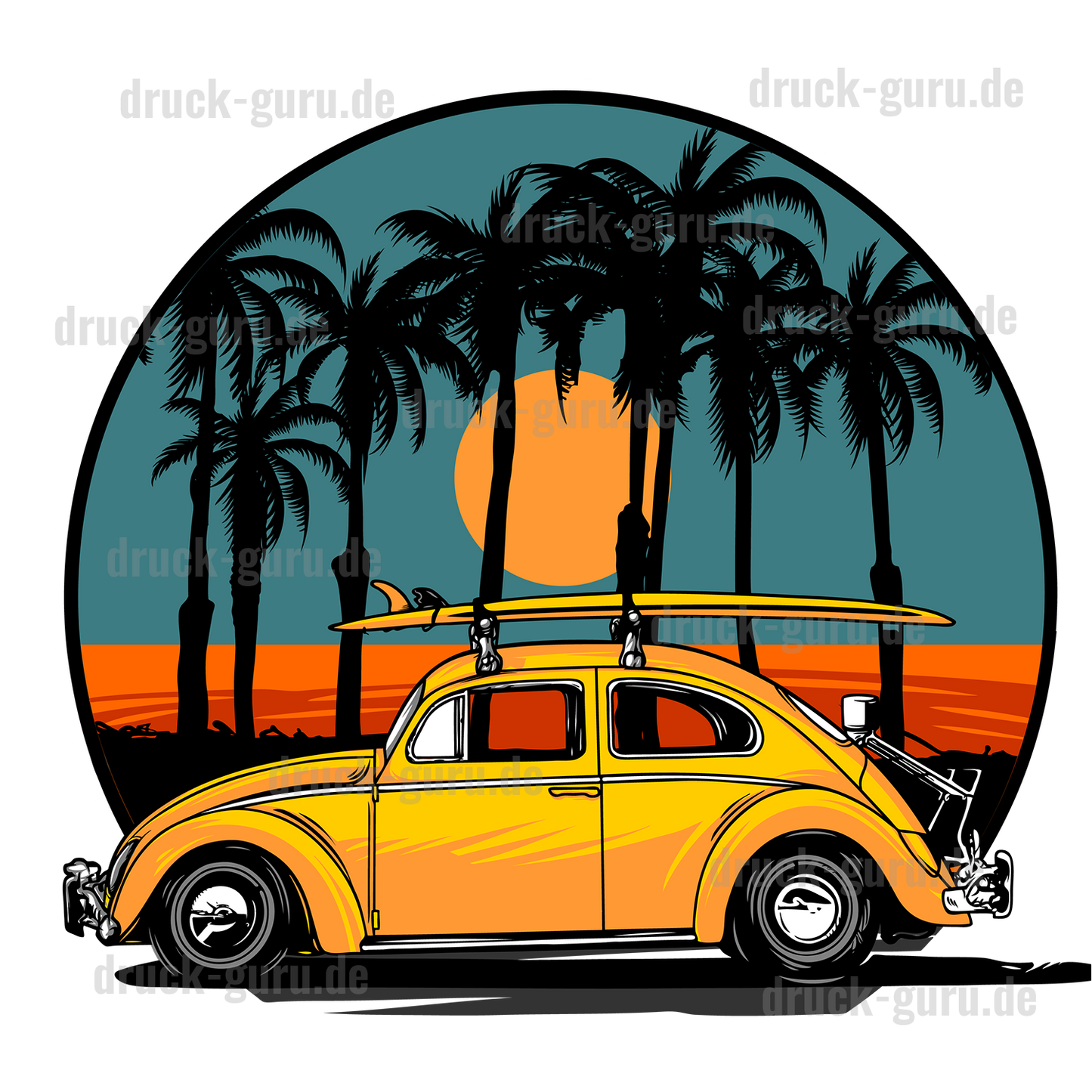 Bügelbild "Yellow-Beetle" druck-guru