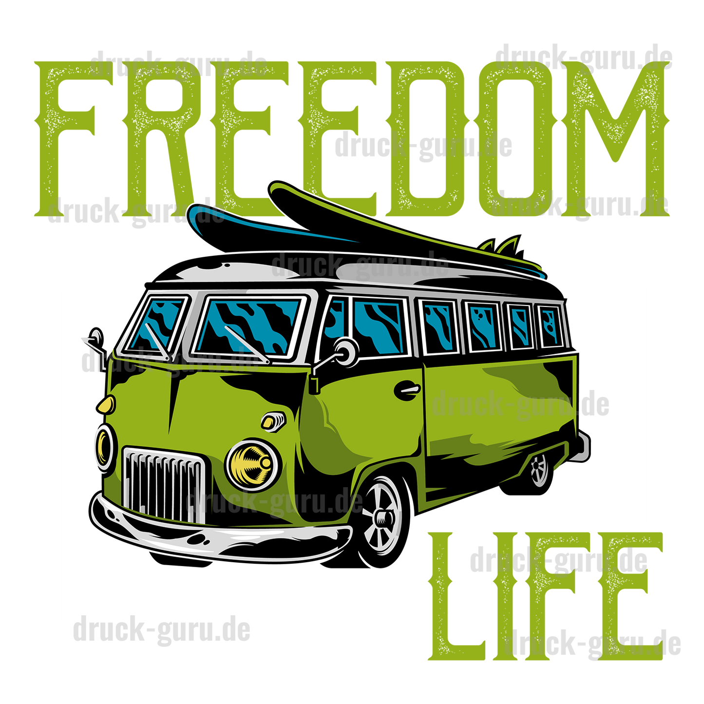Bügelbild "Freedom-Life" druck-guru