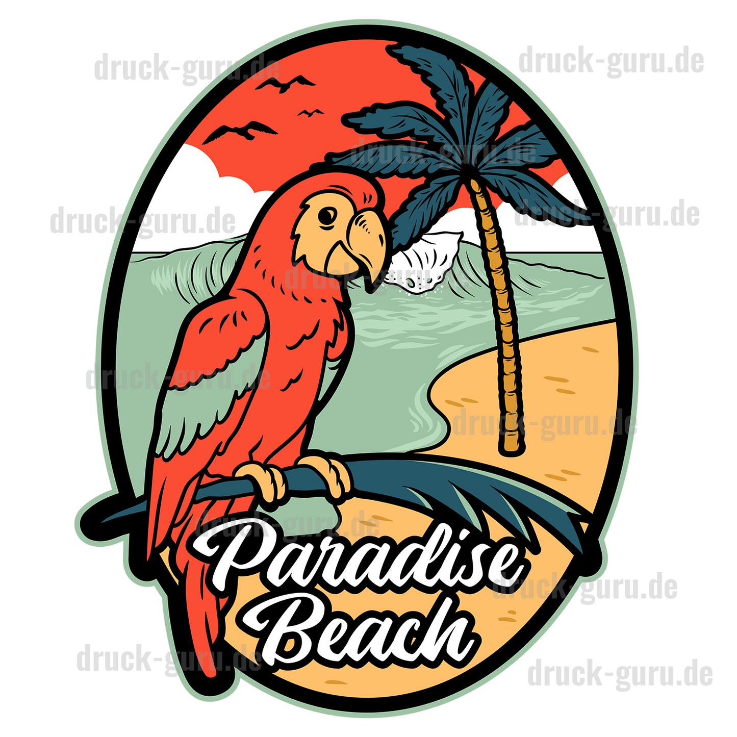 Bügelbild "Paradise-Beach" druck-guru