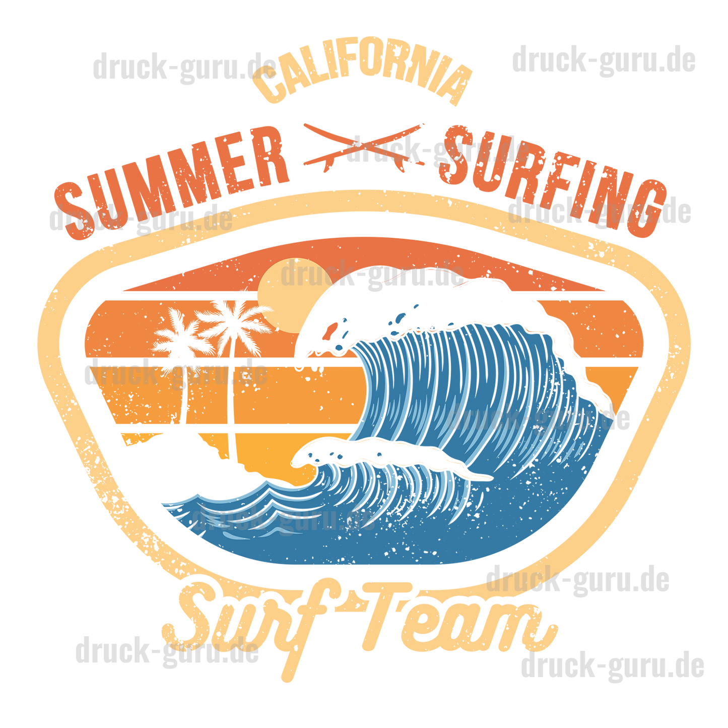 Bügelbild "Surf-Team" druck-guru