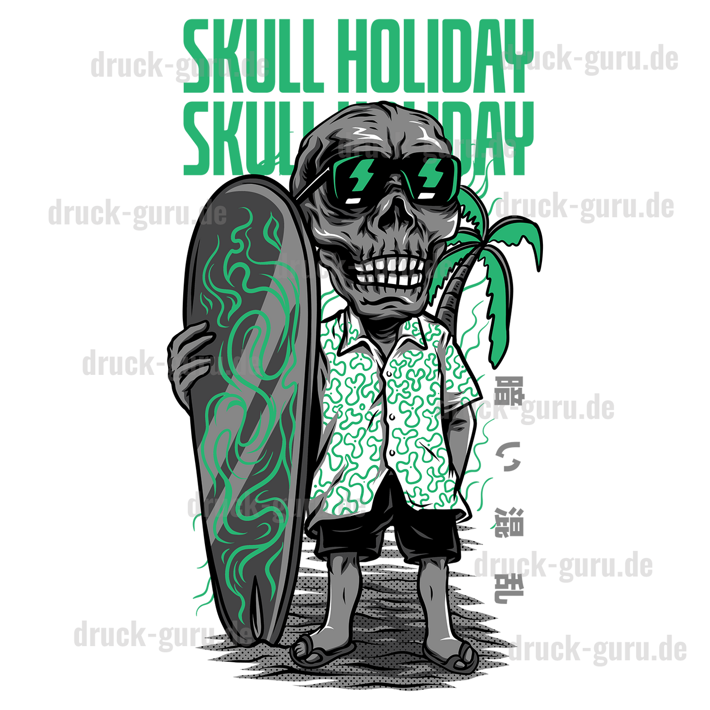 Bügelbild "Skull-Holiday" druck-guru