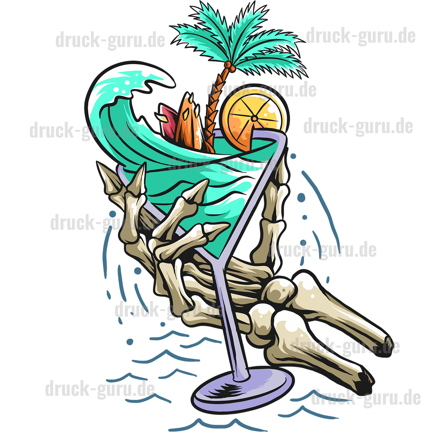 Bügelbild "Mint-Coctail" druck-guru