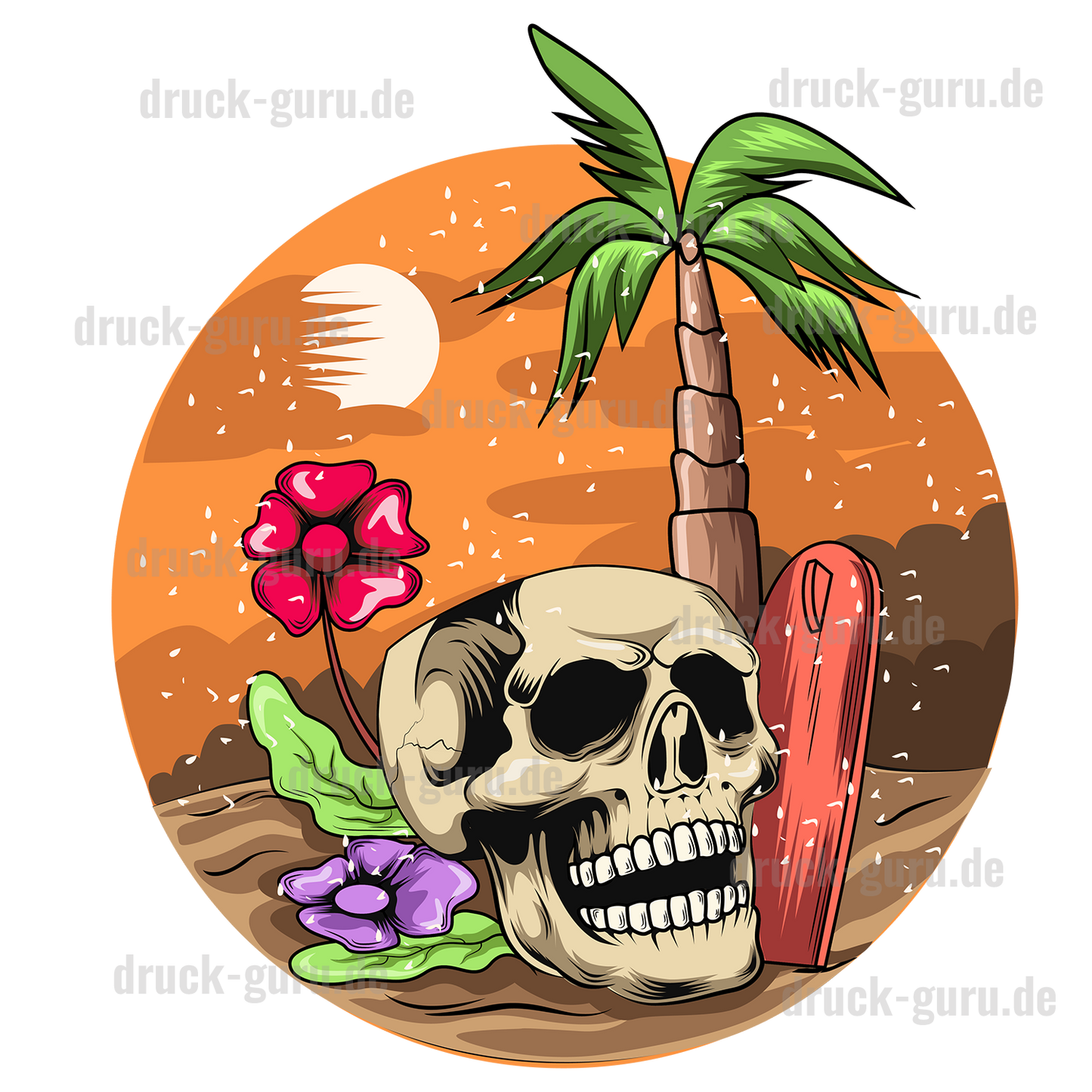 Bügelbild "Beach-Night" druck-guru