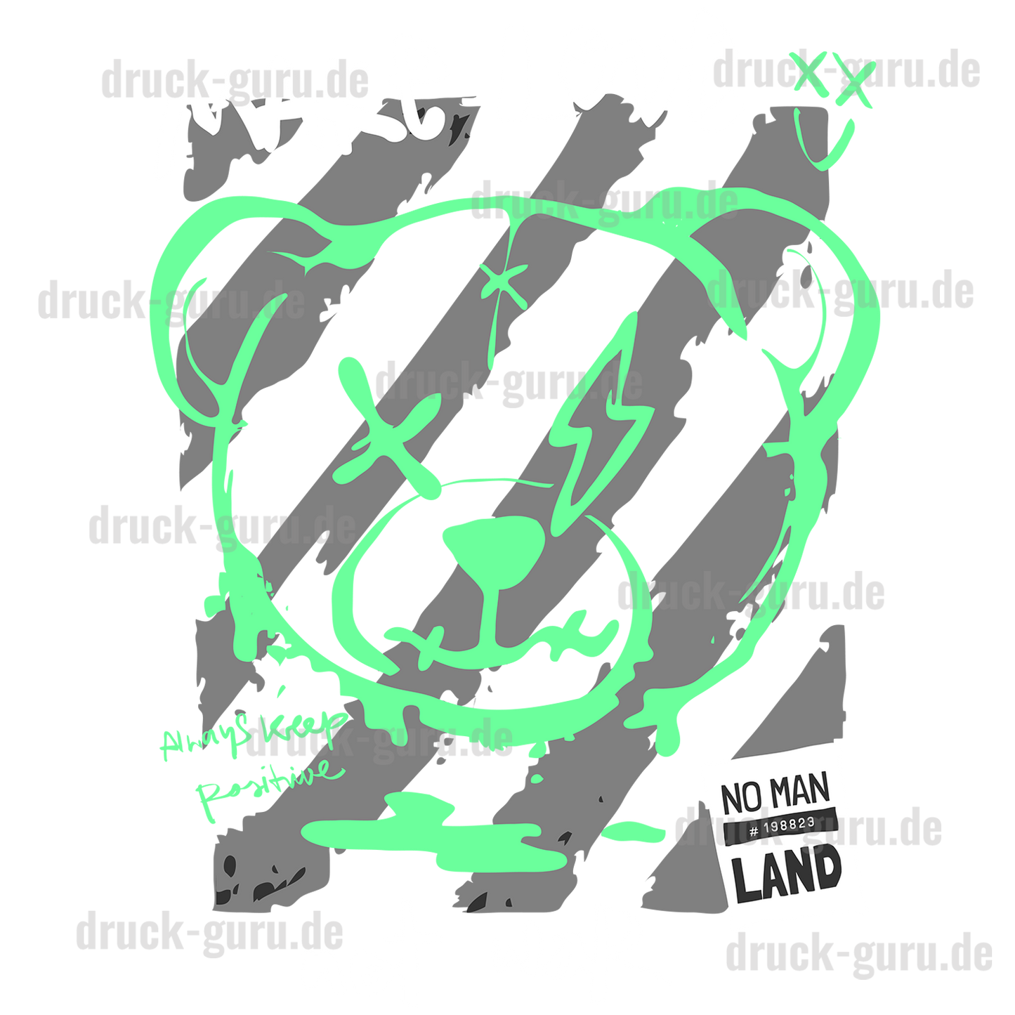 Bügelbild "Teddy No Man" druck-guru