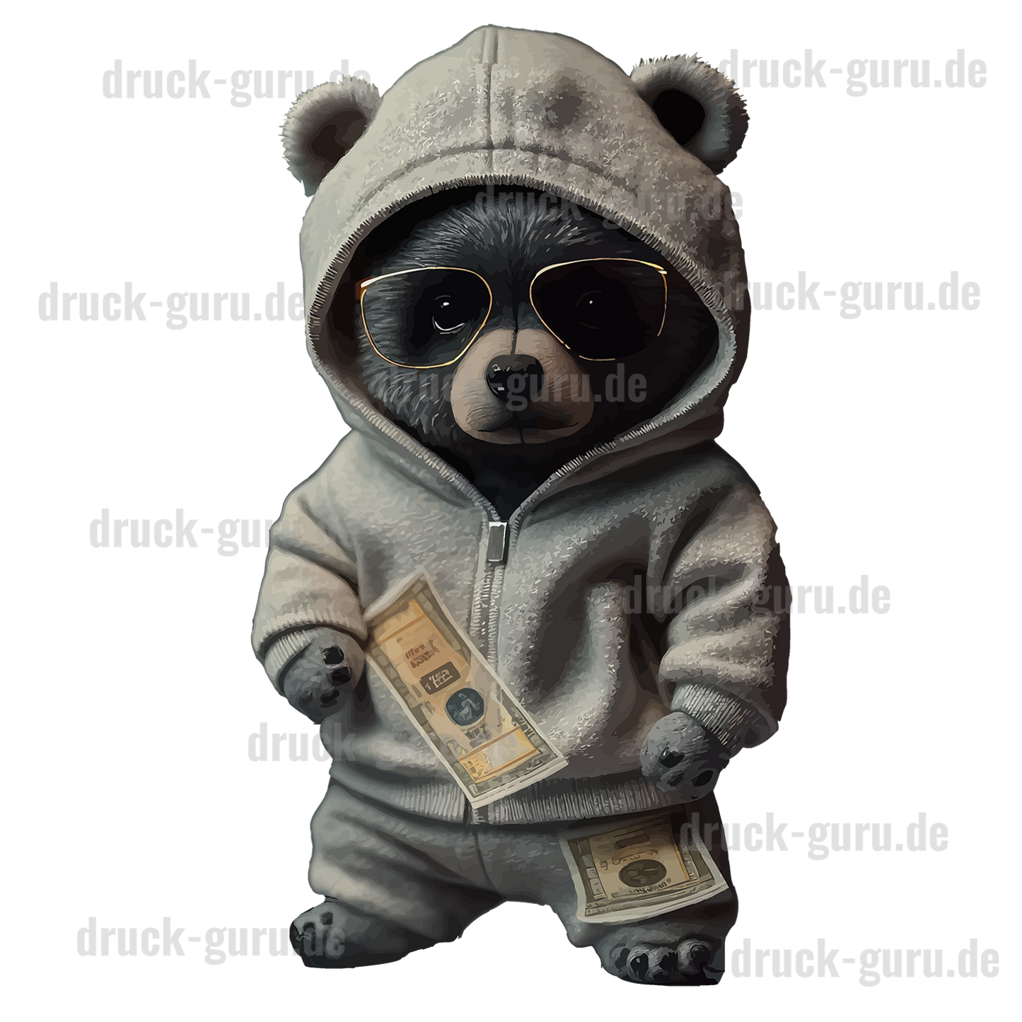 Bügelbild "Teddy Money Man" druck-guru