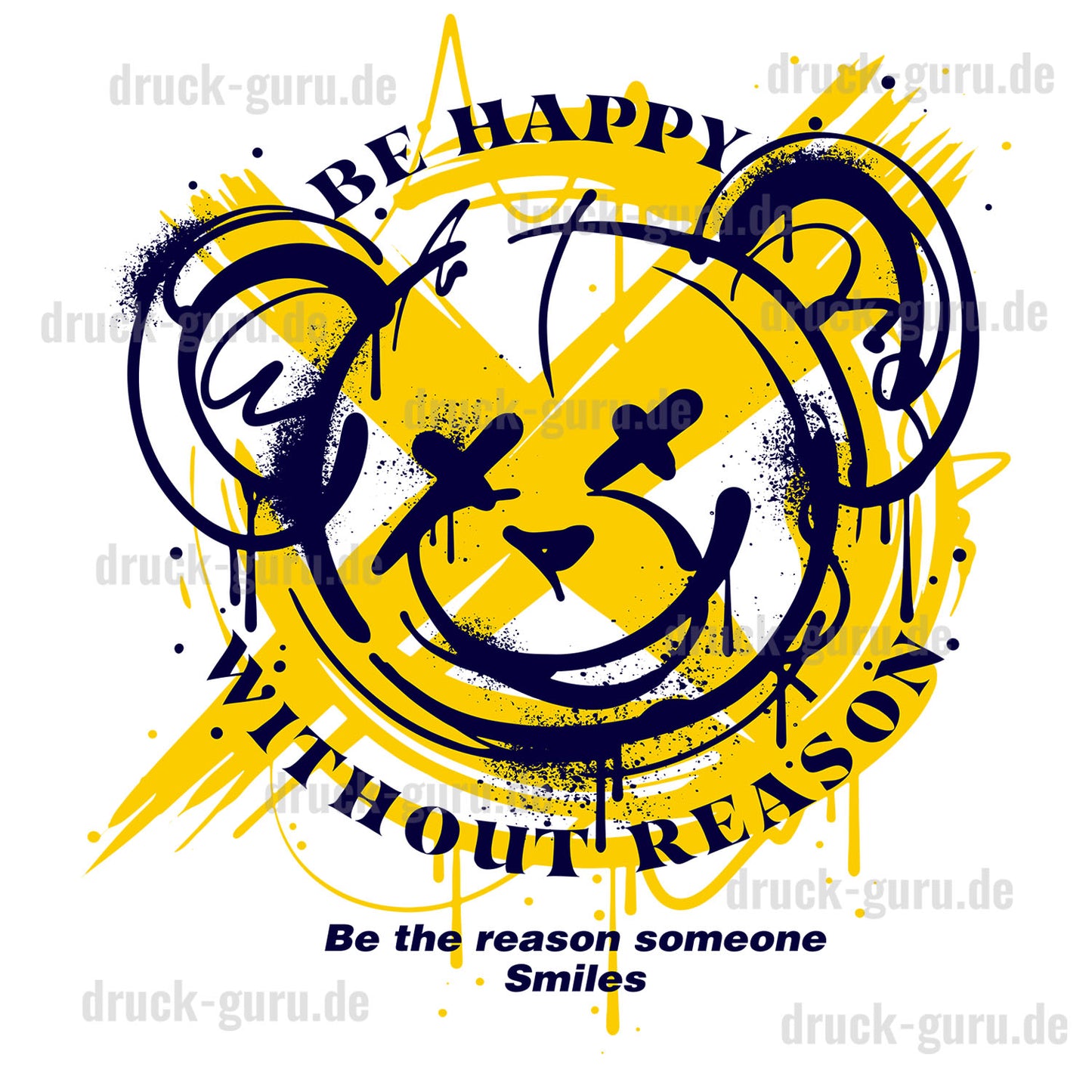 Bügelbild "Teddy Be Happy" druck-guru