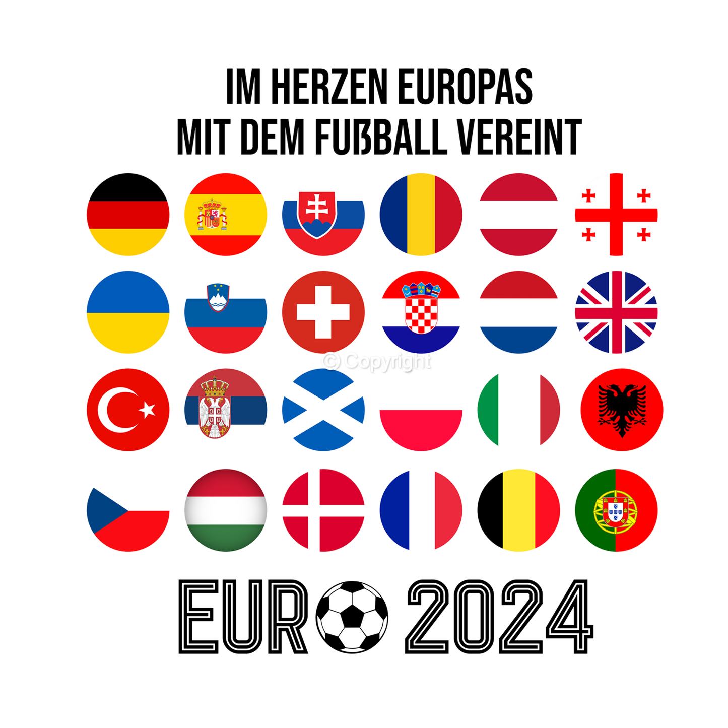 DTF Transfer EM 2024 "IM HERZEN EUROPAS" druck-guru