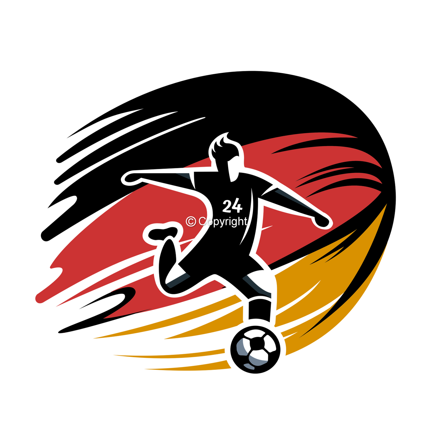 DTF Transfer EM 2024 "Player Flag 24" druck-guru