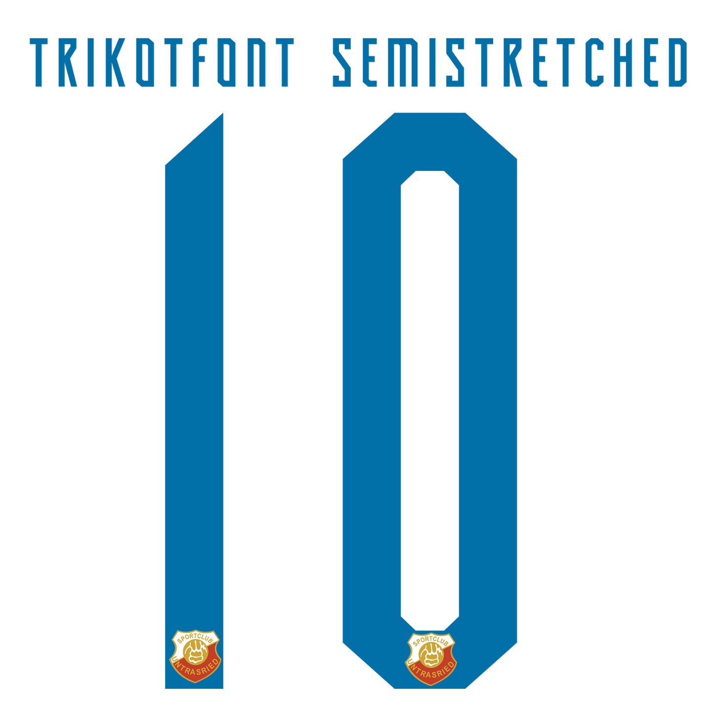 Nummernsatz "Trikotfont Semi" + Teamlogo druck-guru