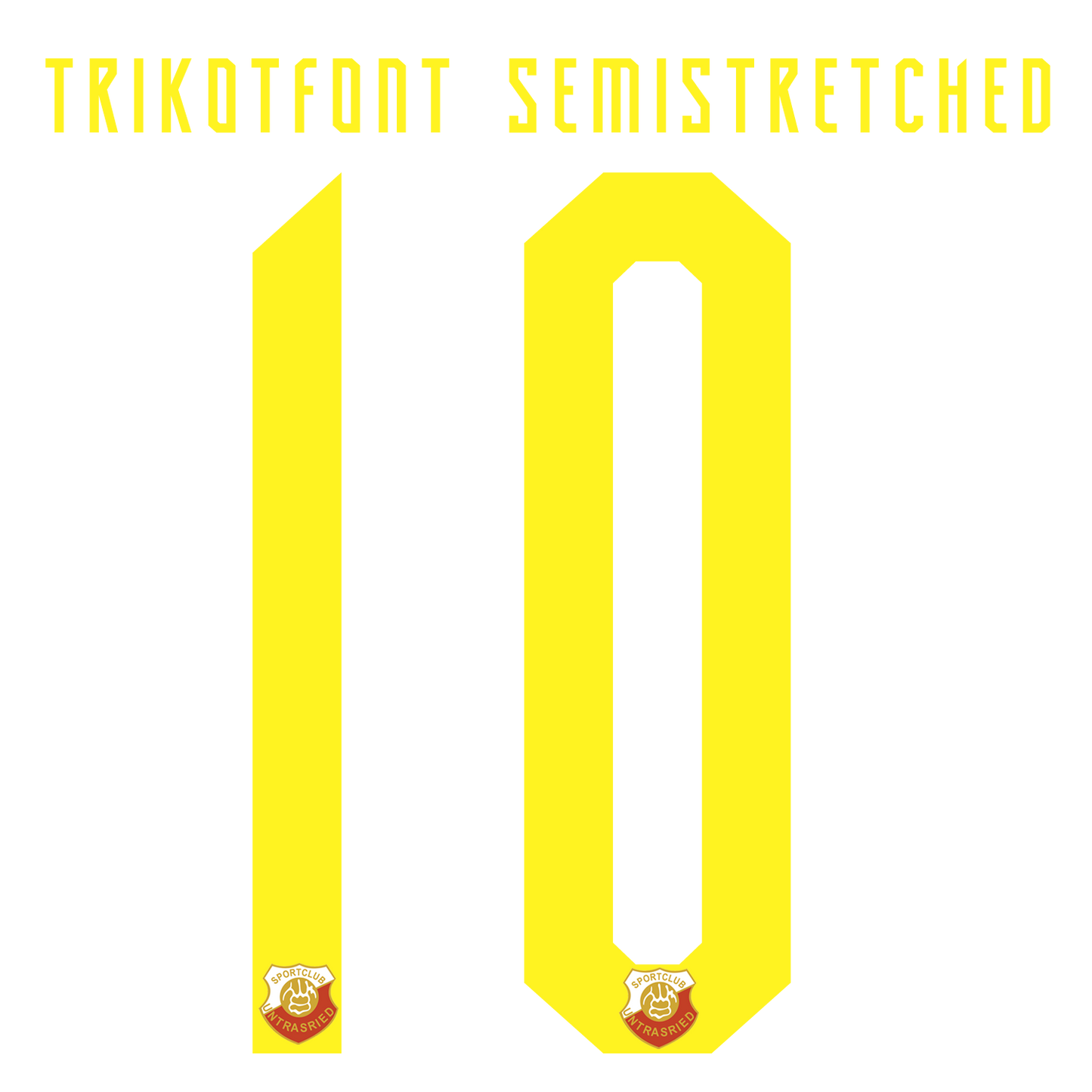 Nummernsatz "Trikotfont Semi" + Teamlogo druck-guru