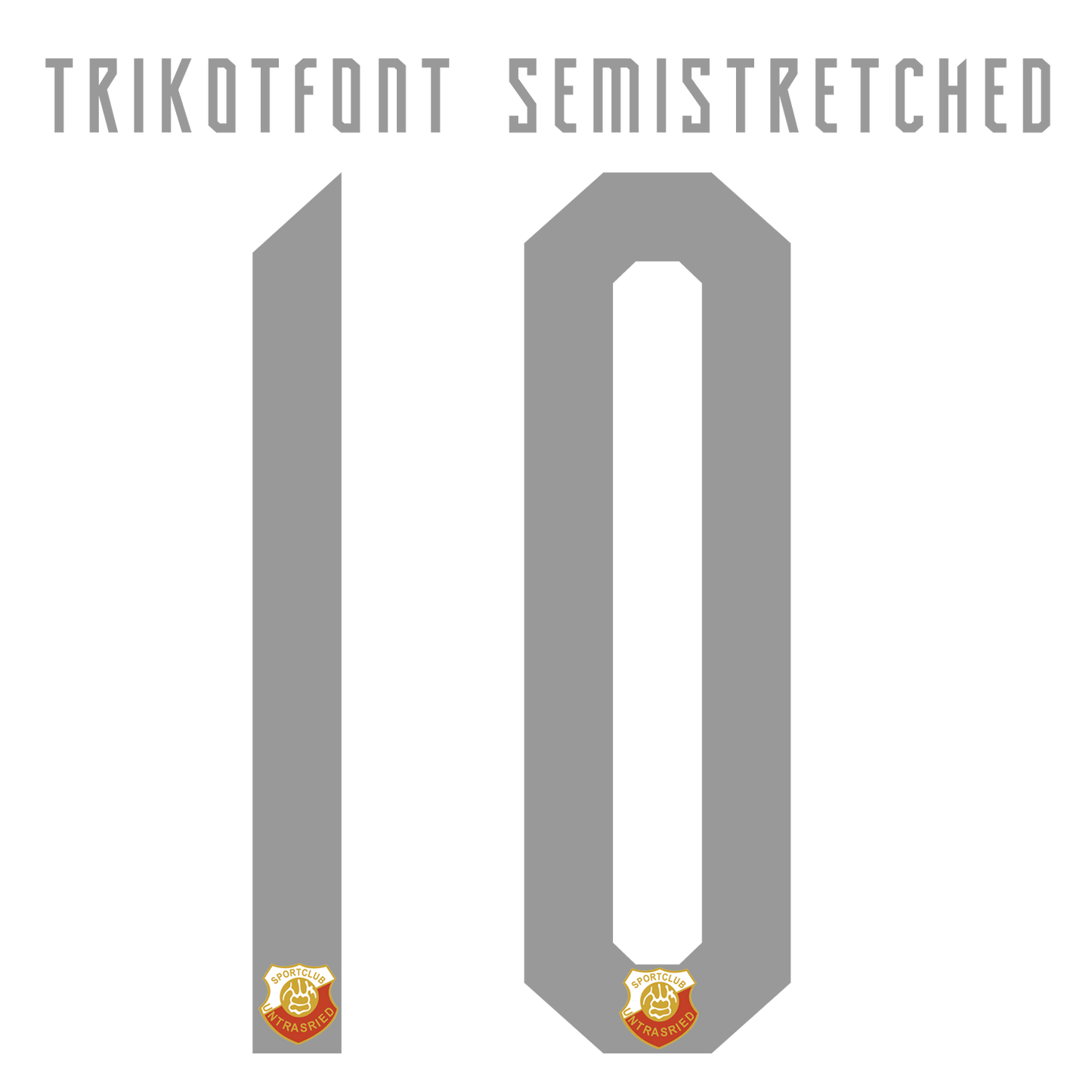 Nummernsatz "Trikotfont Semi" + Teamlogo druck-guru