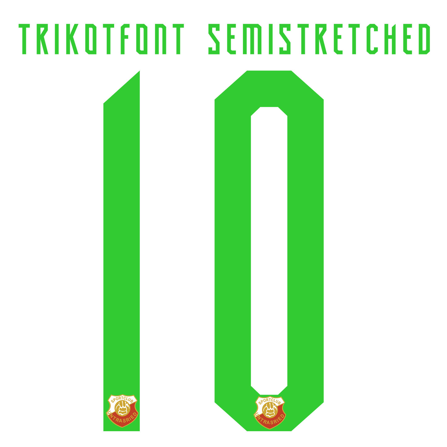Nummernsatz "Trikotfont Semi" + Teamlogo druck-guru