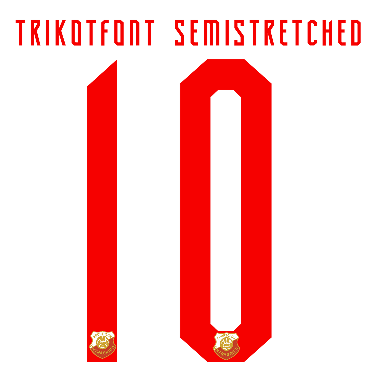 Nummernsatz "Trikotfont Semi" + Teamlogo druck-guru