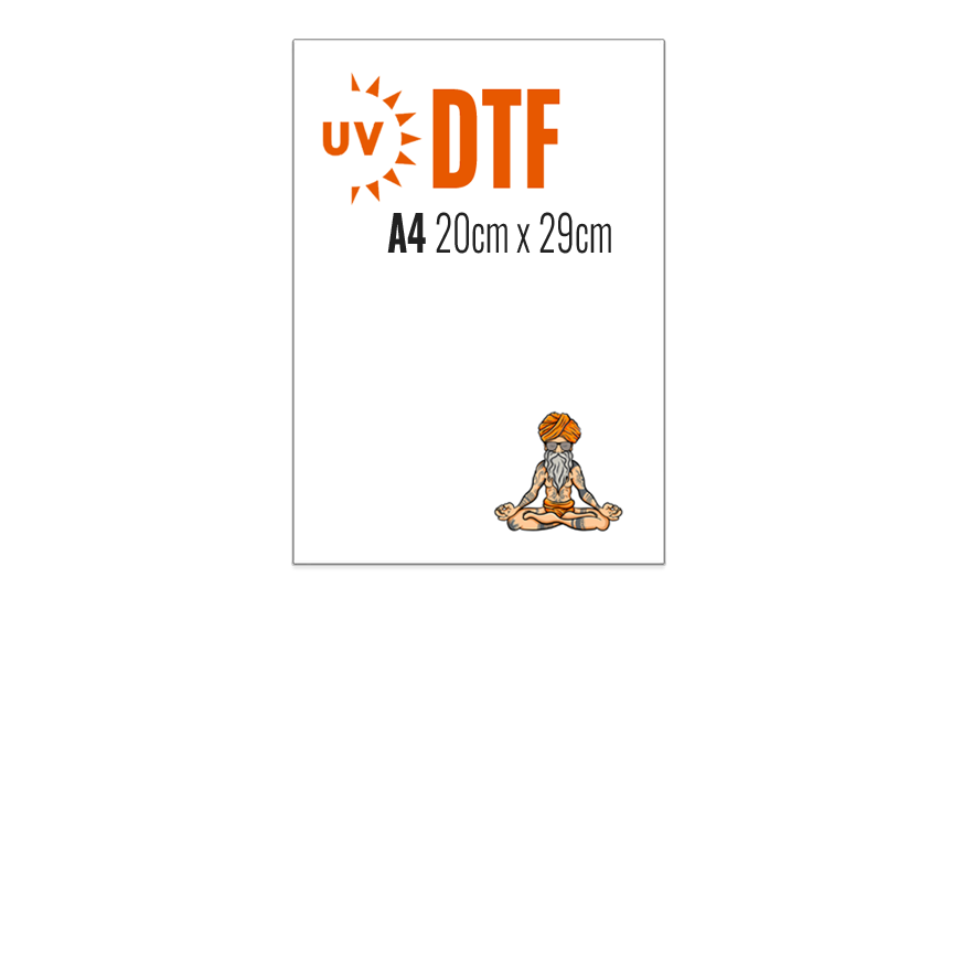 DTF UV AUFKLEBER A4 20cm x 29cm druck-guru