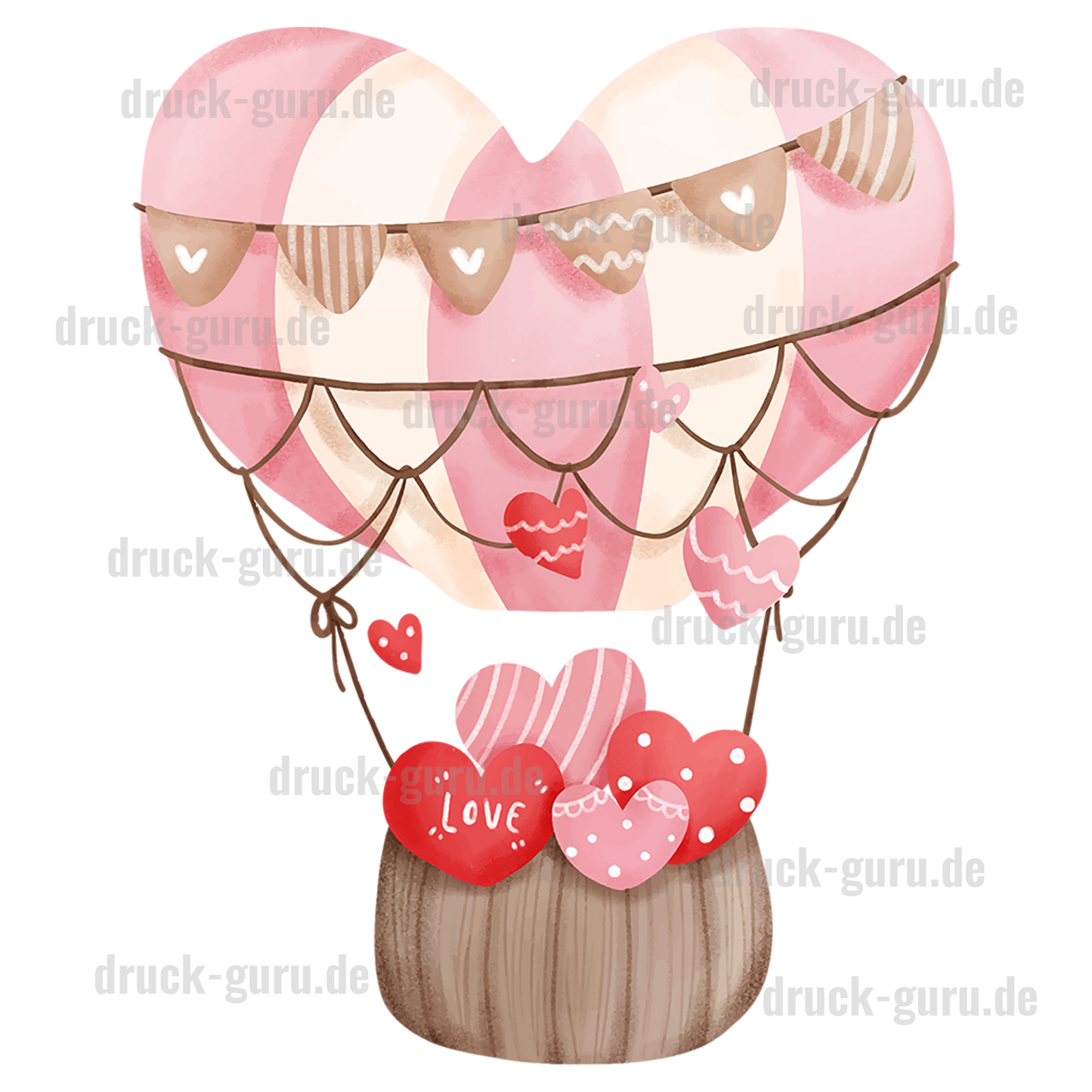 Bügelbild "Love-Balon" druck-guru