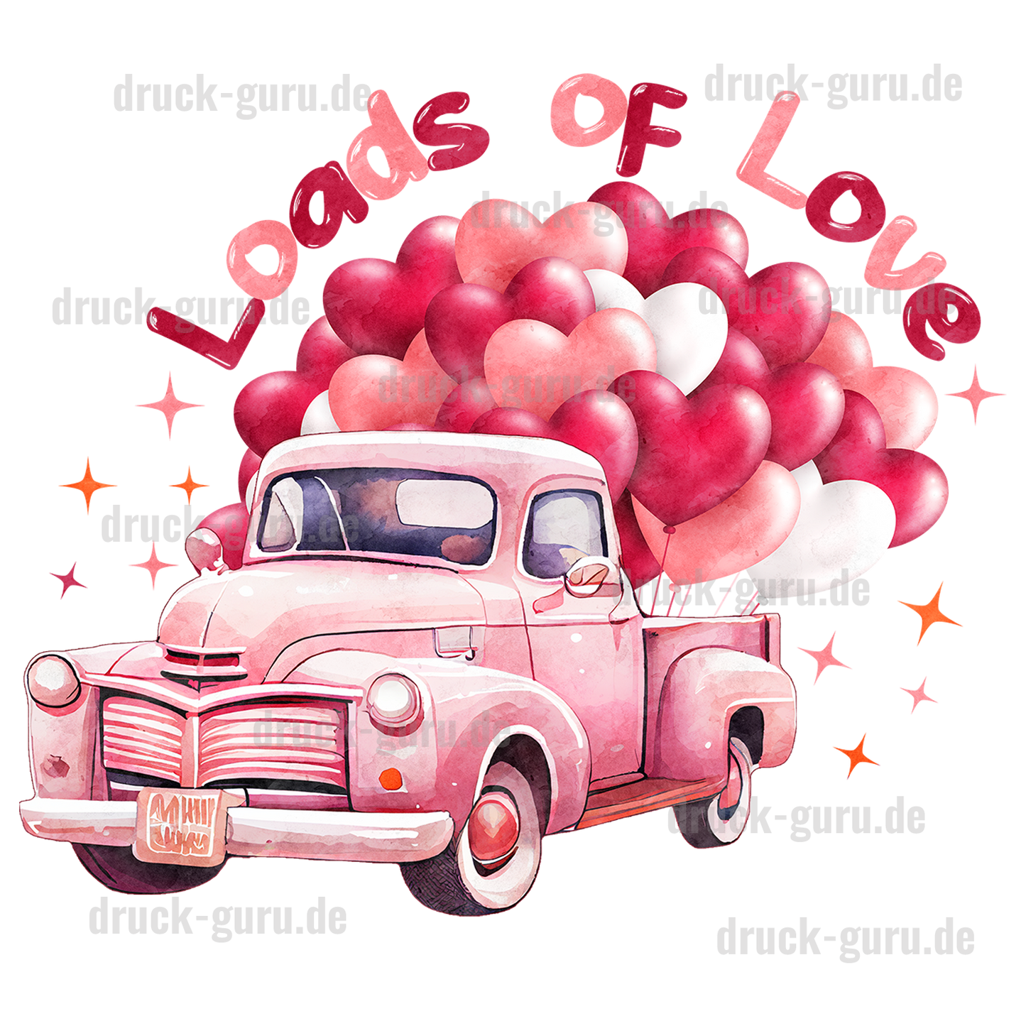 Bügelbild "Loads of Love" druck-guru