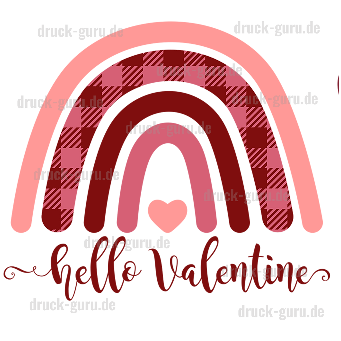 Bügelbild "Hello Valentine" druck-guru