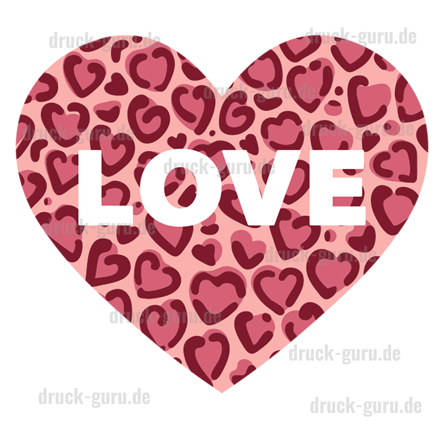 Bügelbild "Love-Herz" druck-guru