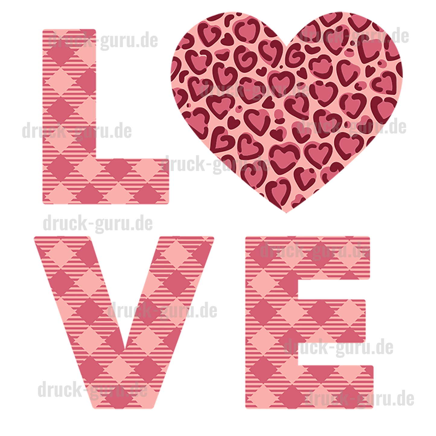 Bügelbild "Love-Love" druck-guru