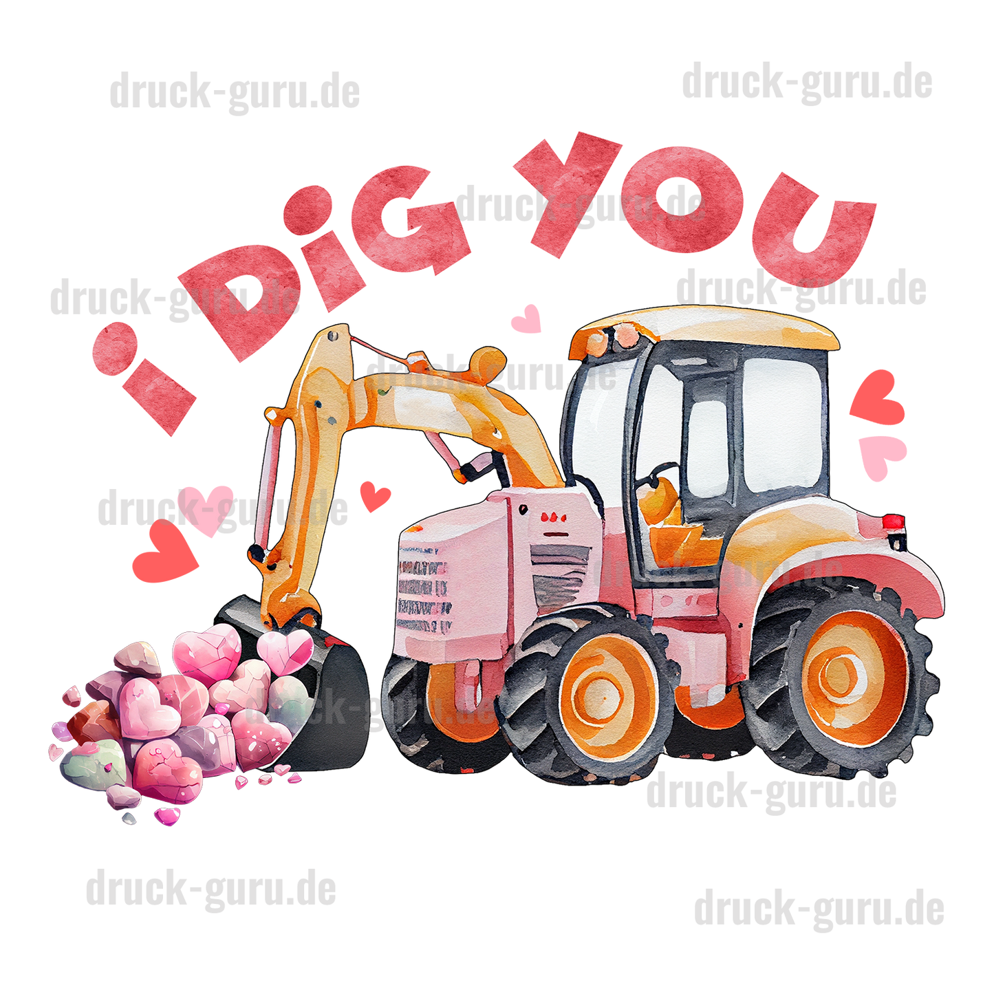 Bügelbild "I dig You" druck-guru