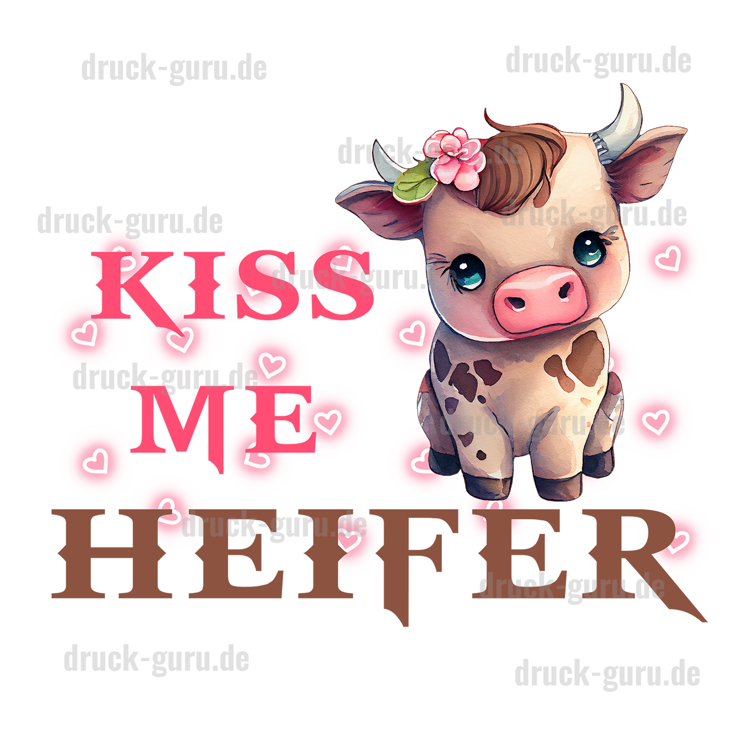 Bügelbild "Kiss ME" druck-guru