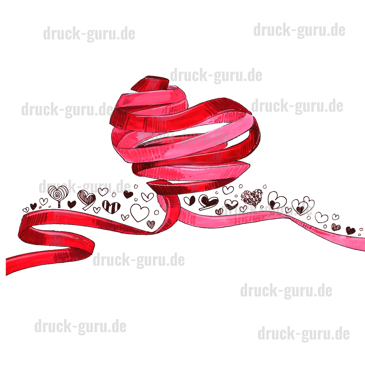 Bügelbild "Many Heart" druck-guru
