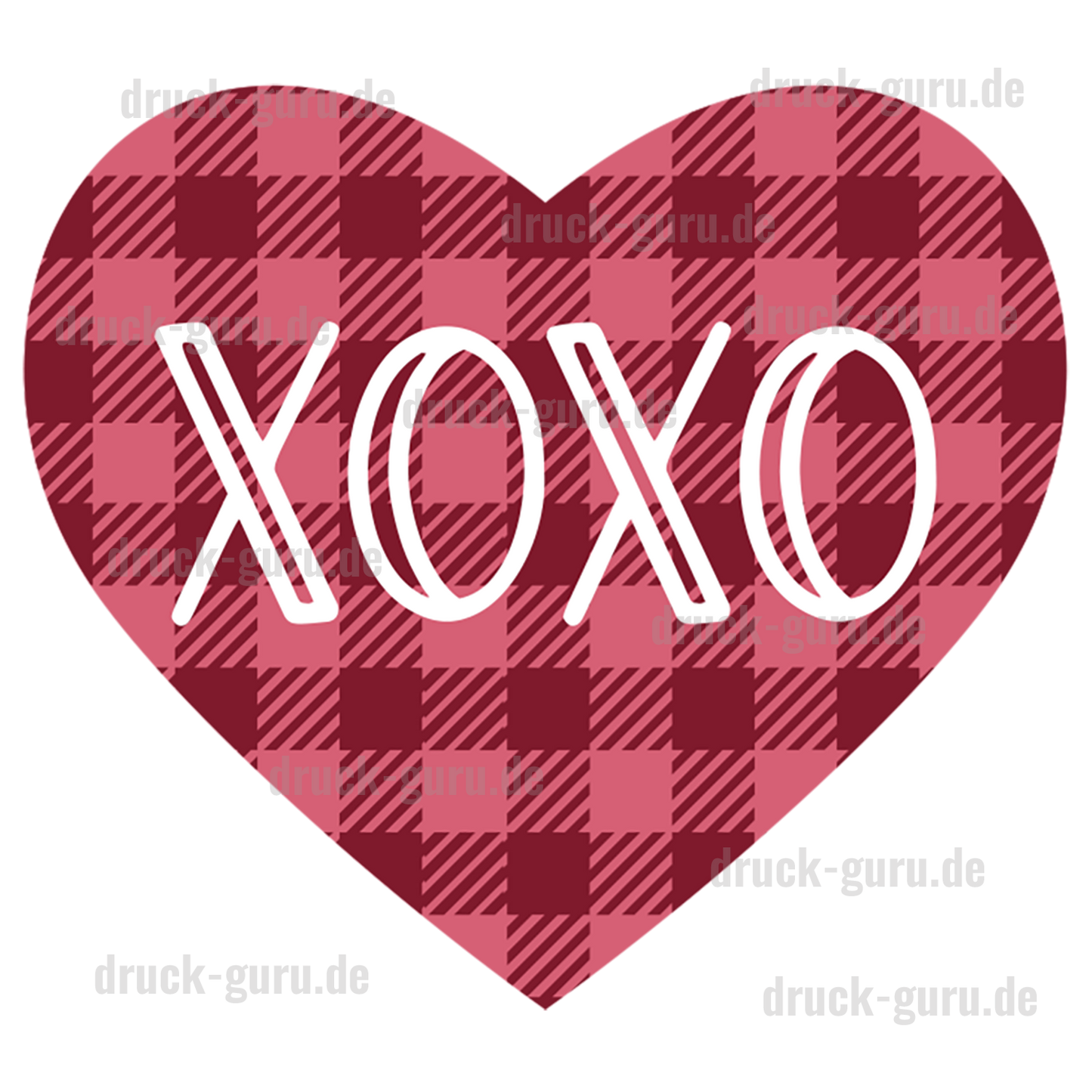 Bügelbild "XO XO Heart" druck-guru
