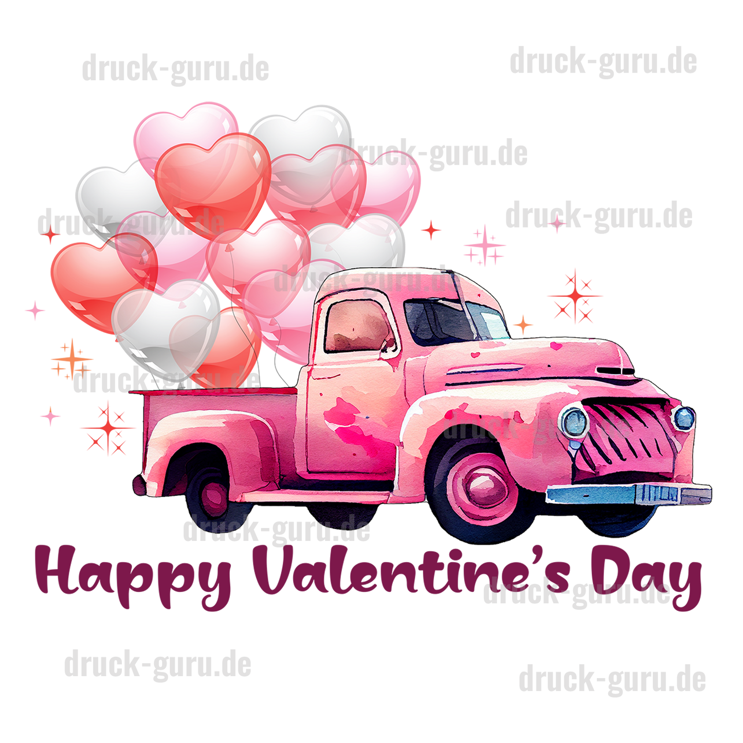 Bügelbild "Happy-Truck" druck-guru