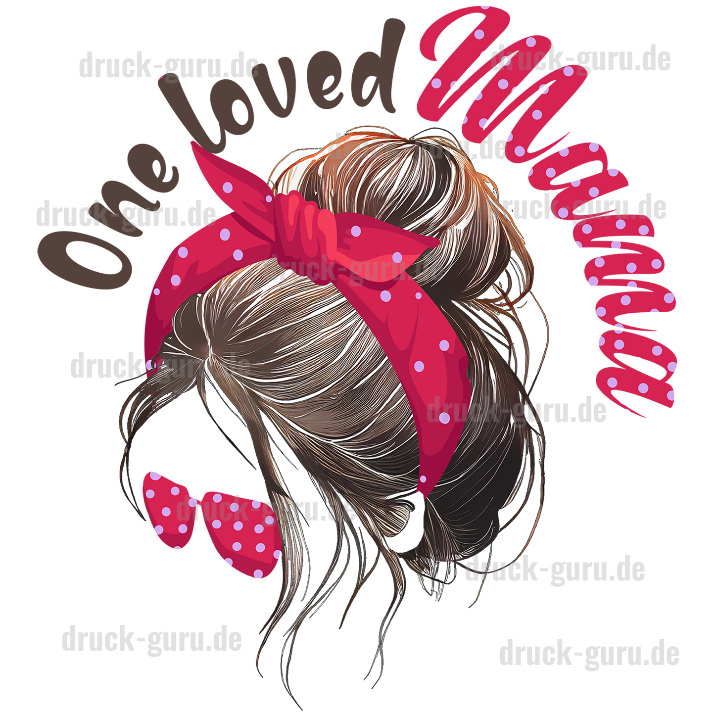 Bügelbild "One loved Mama" druck-guru