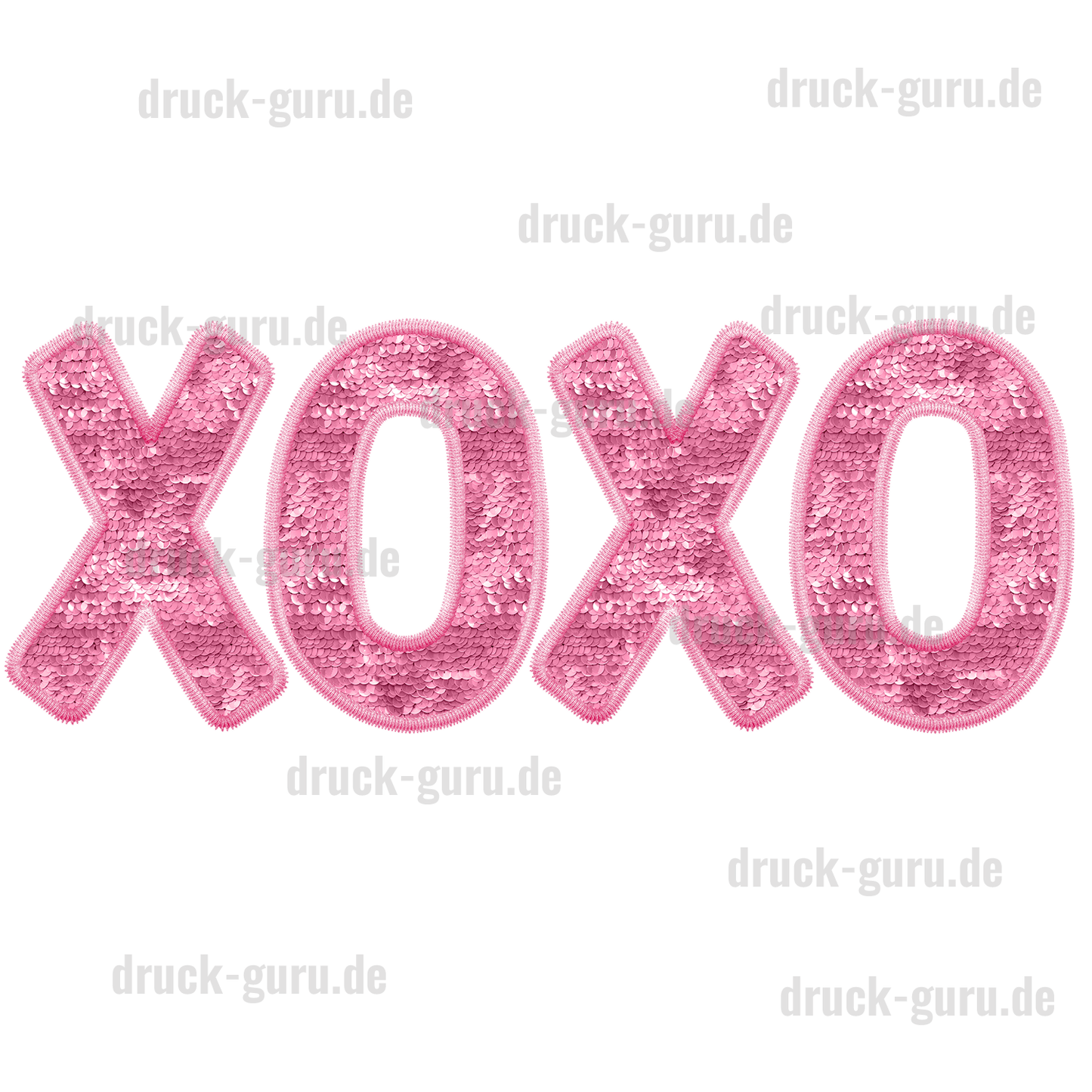 Bügelbild "Schriftzug XO XO" druck-guru