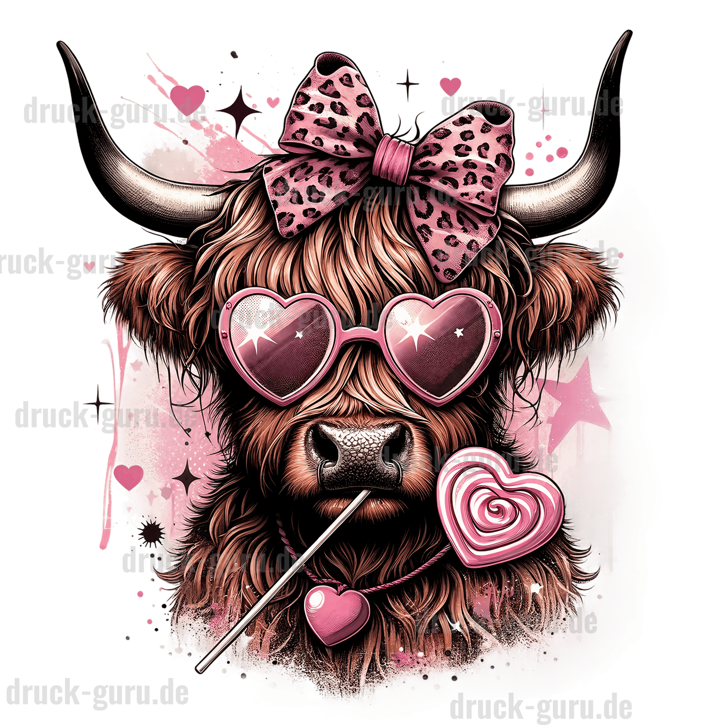 Bügelbild "Lolly-Cow Froni" druck-guru