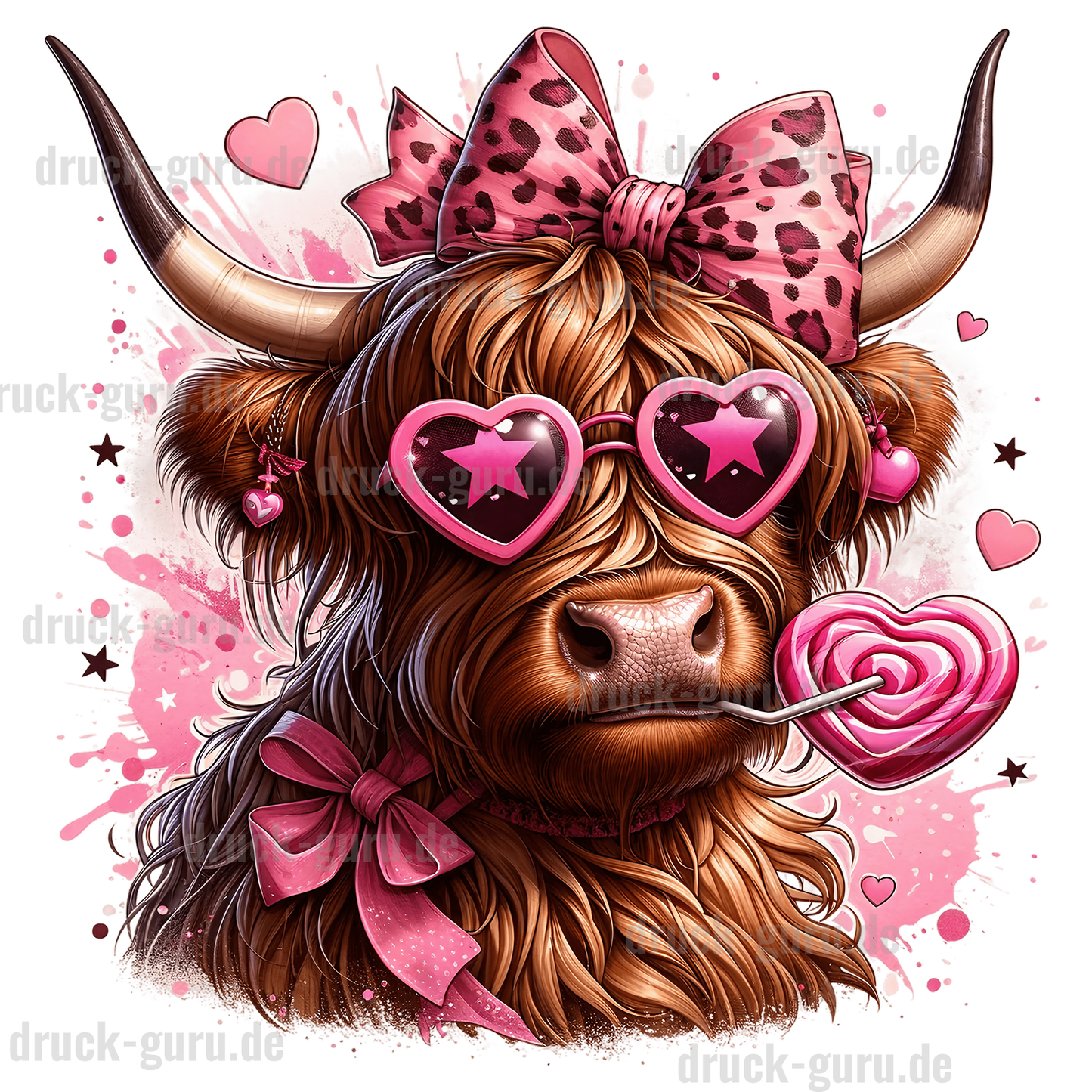 Bügelbild "Lolly-Cow Charly" druck-guru