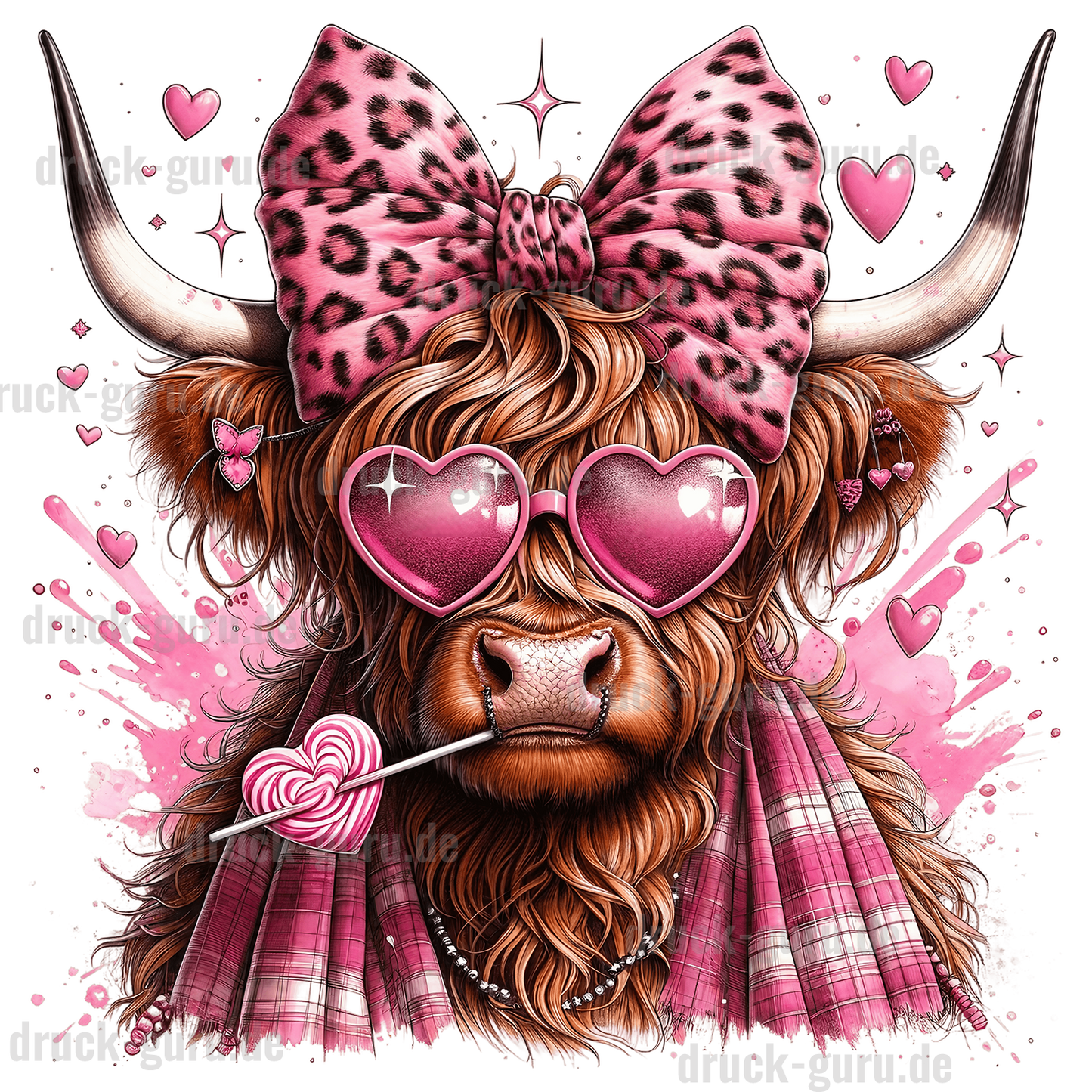 Bügelbild "Lolly-Cow Tante Elli" druck-guru