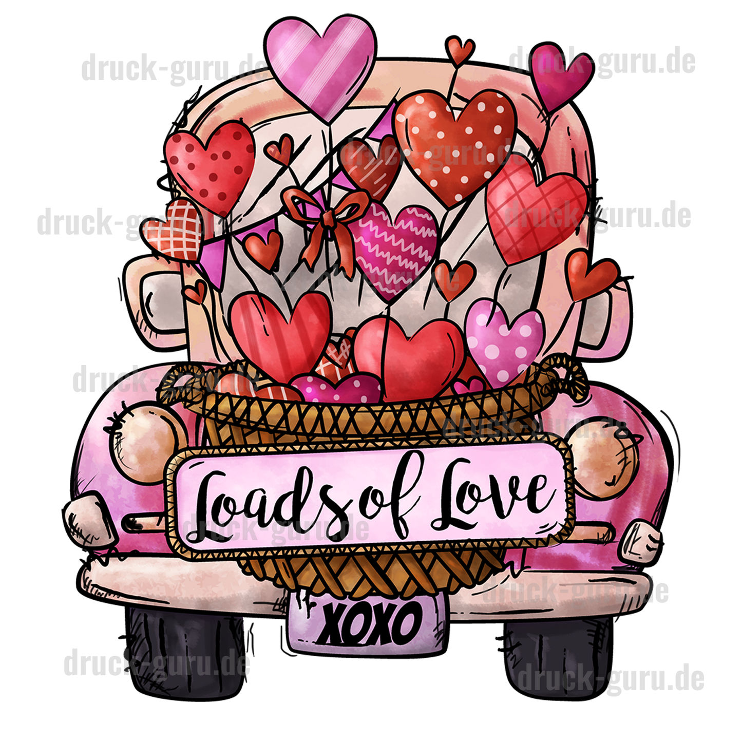 Bügelbild "Loads of Love Truck" druck-guru