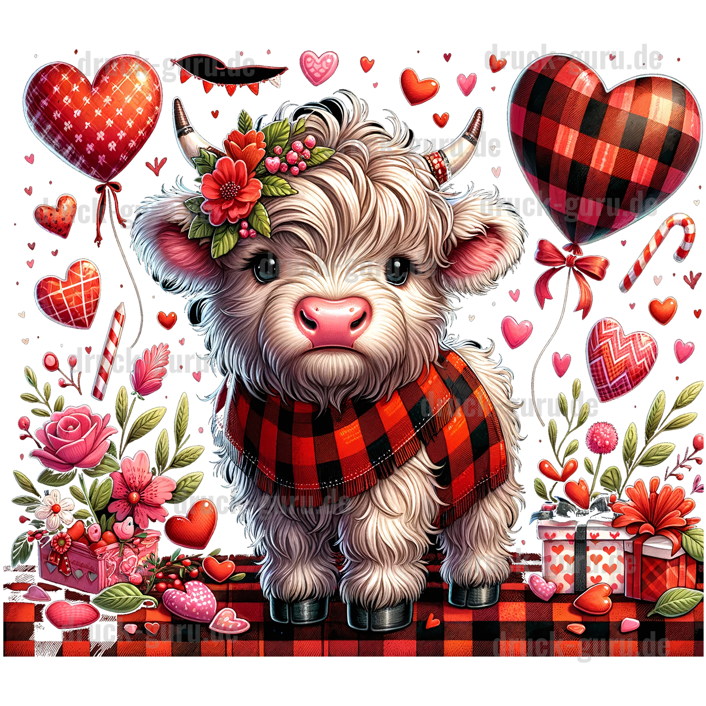 Bügelbild " Valentine-Cowgirl" druck-guru