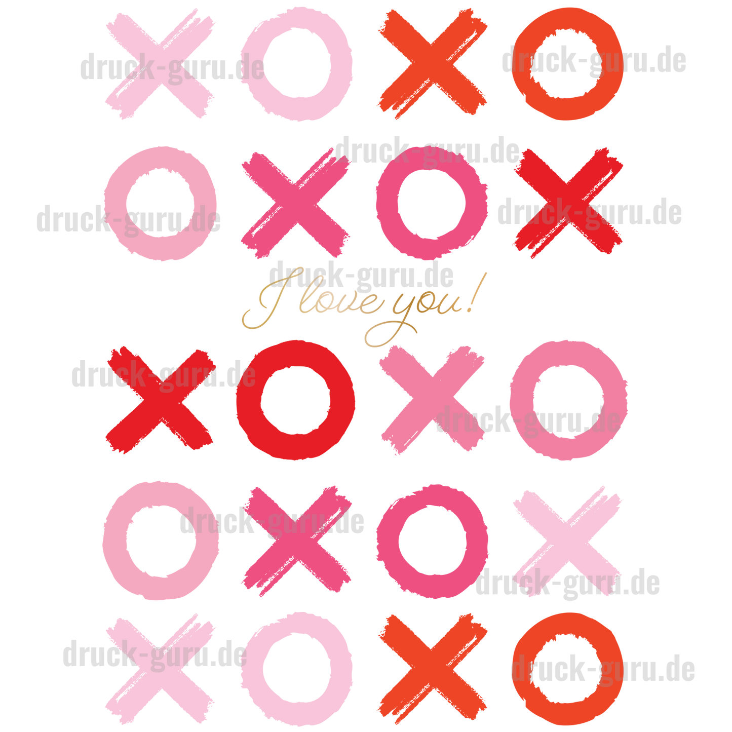 Bügelbild "Many-XO" druck-guru