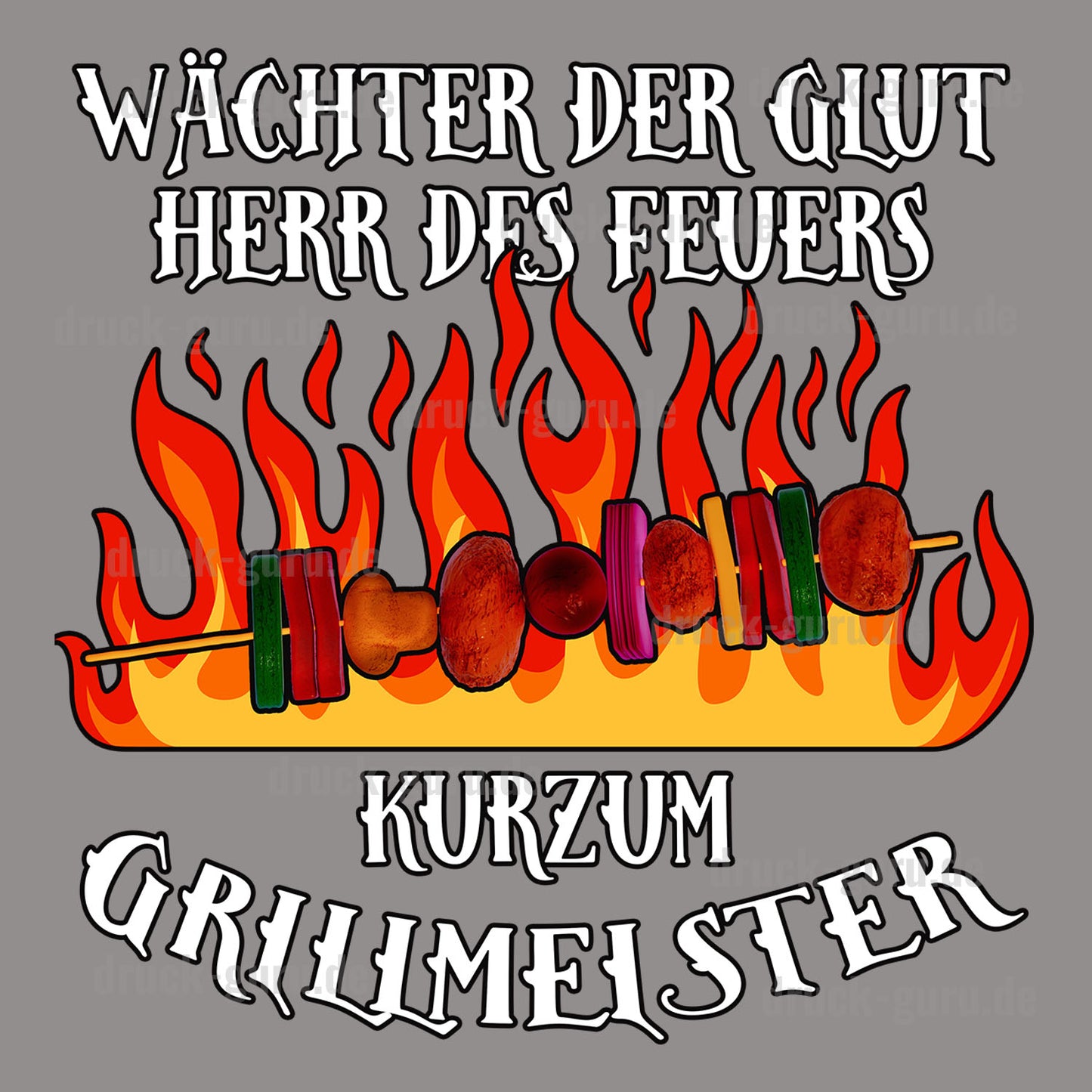 Bügelbild "Wächter der Glut" druck-guru