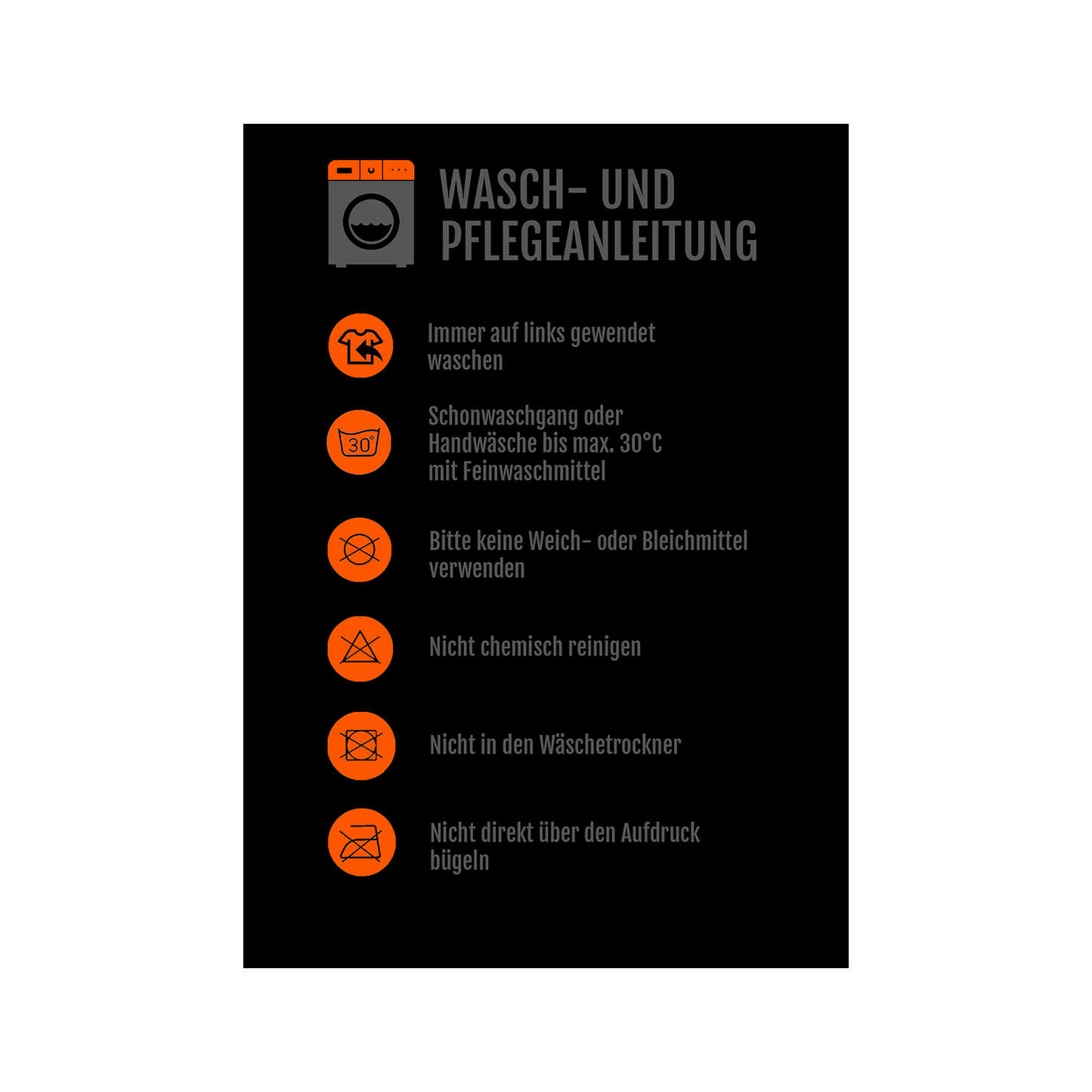 Waschanleitung A6 druck-guru