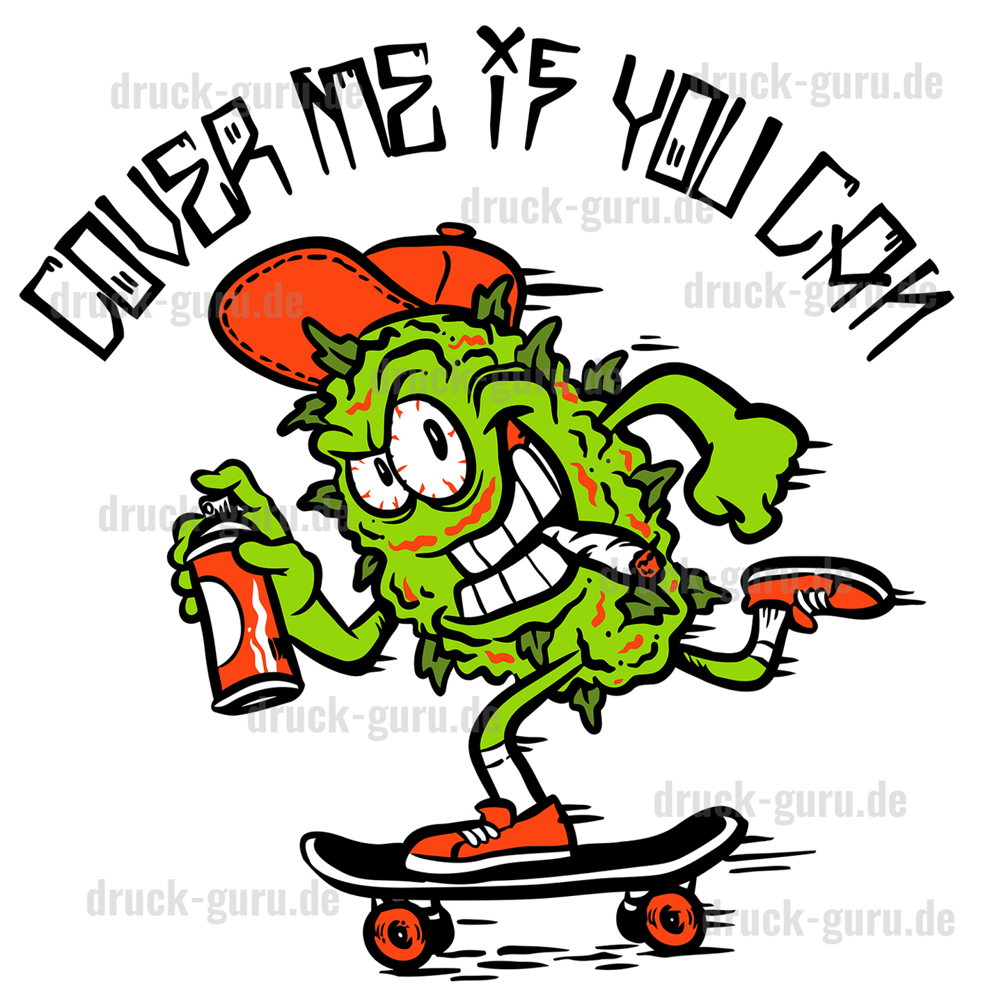 Bügelbild "Weed-Thinkless" druck-guru