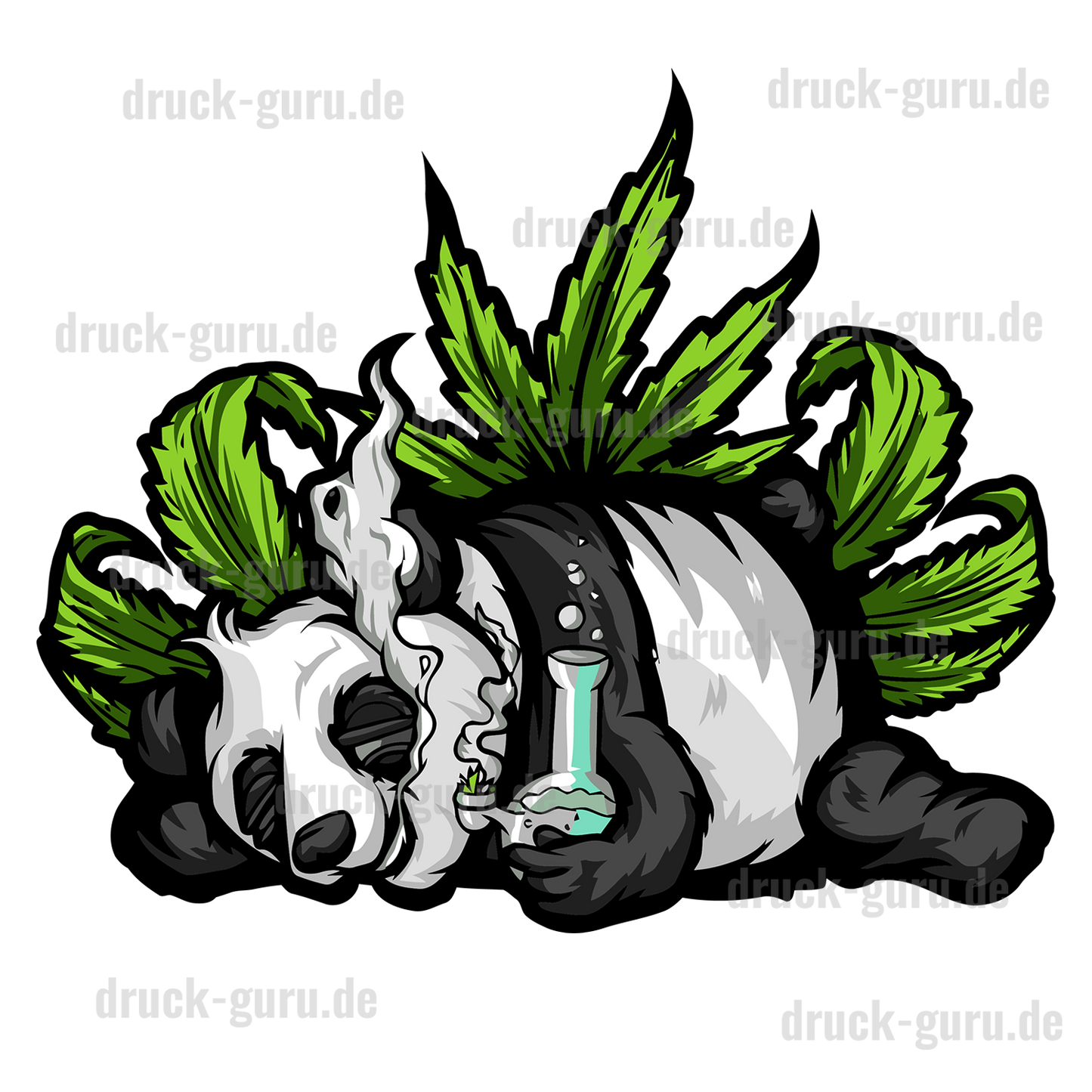 Bügelbild "Weed-Panda" druck-guru