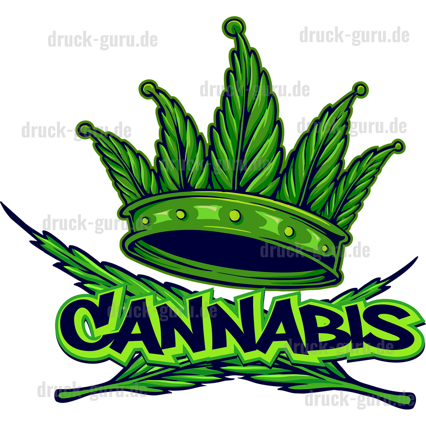 Bügelbild "Weed-King" druck-guru