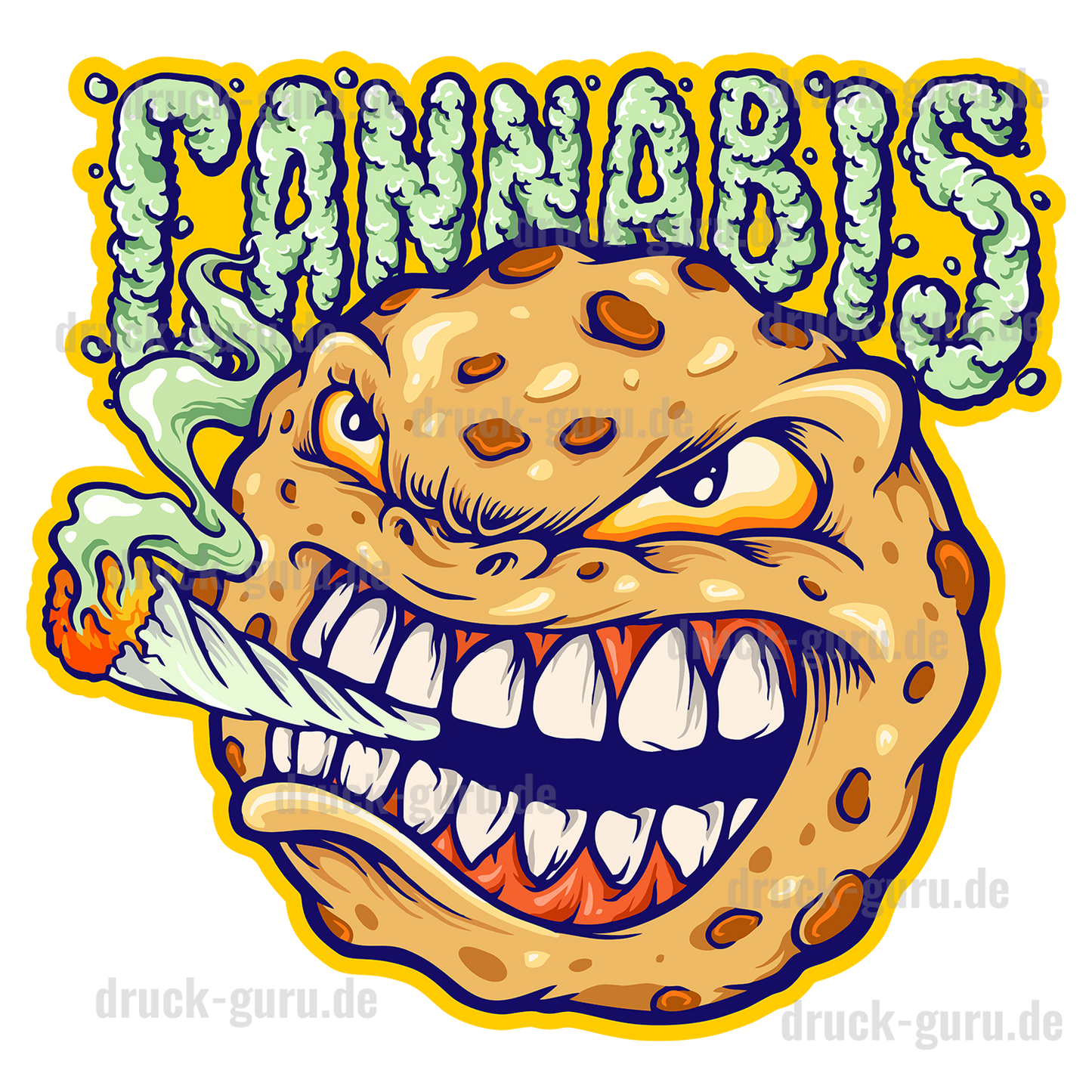 Bügelbild "Bad-Cannabis" druck-guru