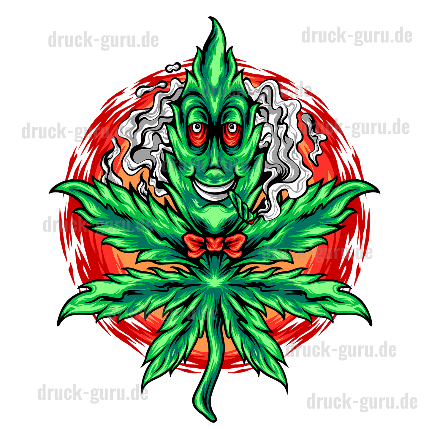 Bügelbild "Green-Cannabis" druck-guru