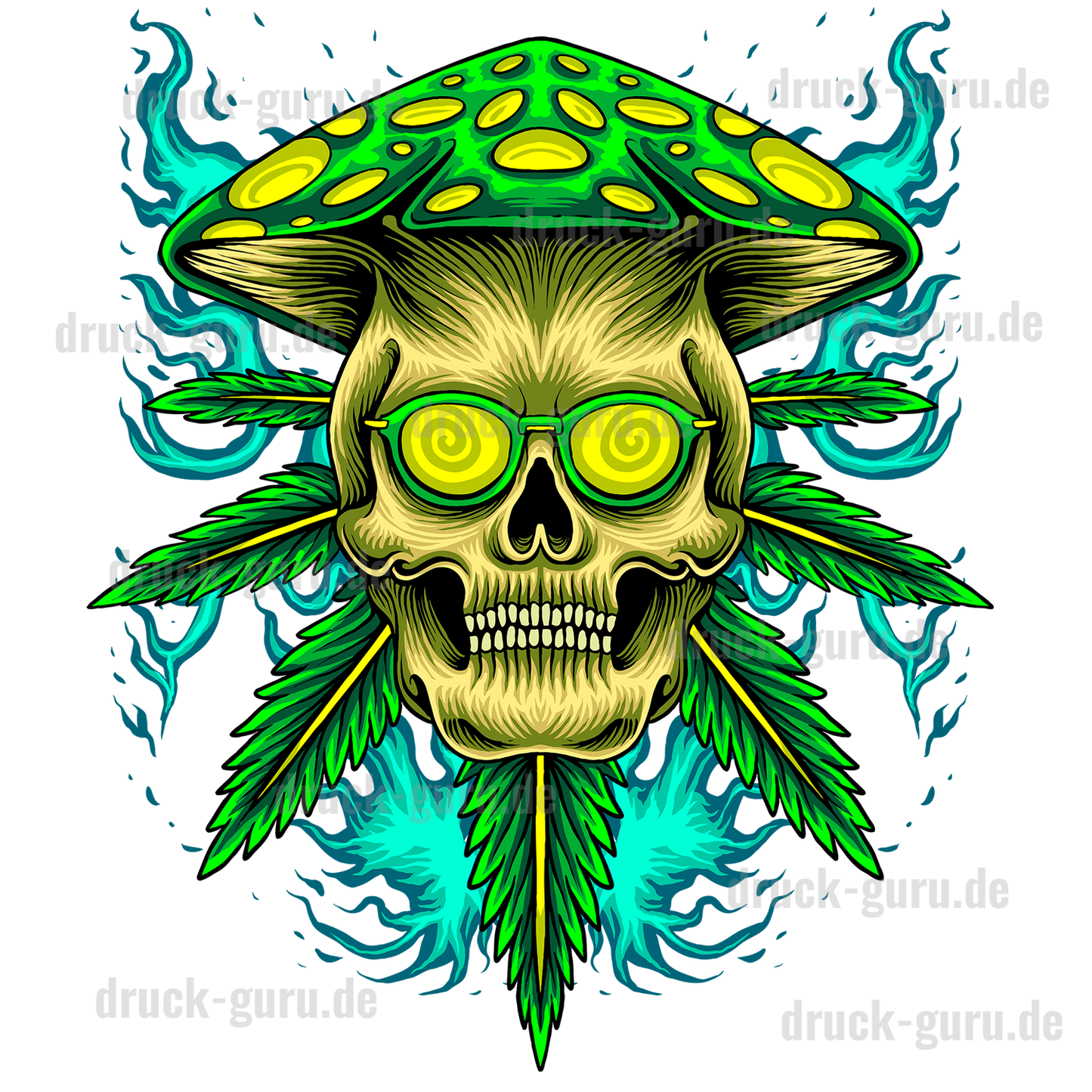 Bügelbild "Neon-Mushroom" druck-guru