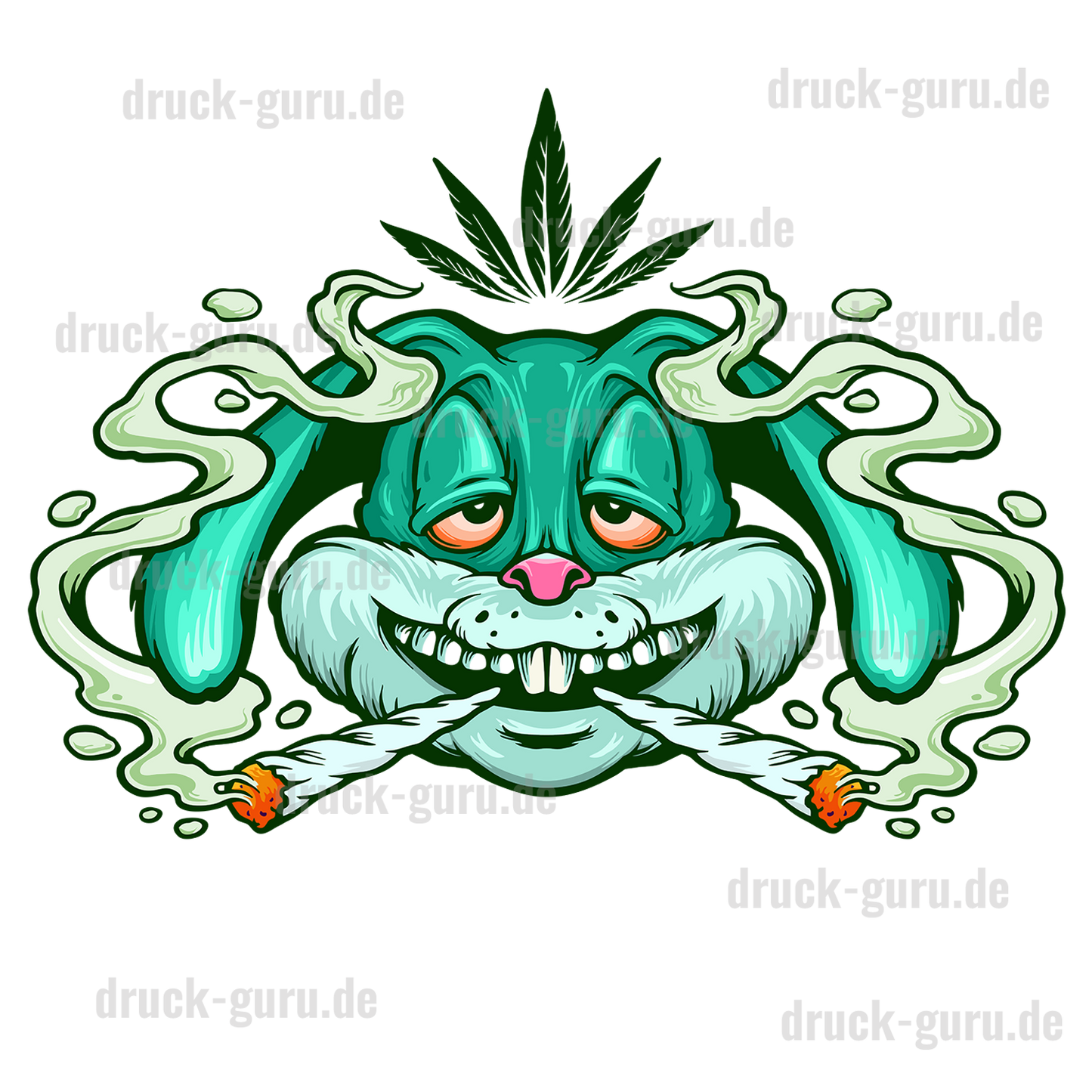 Bügelbild "Cannabis-Rabbit" druck-guru