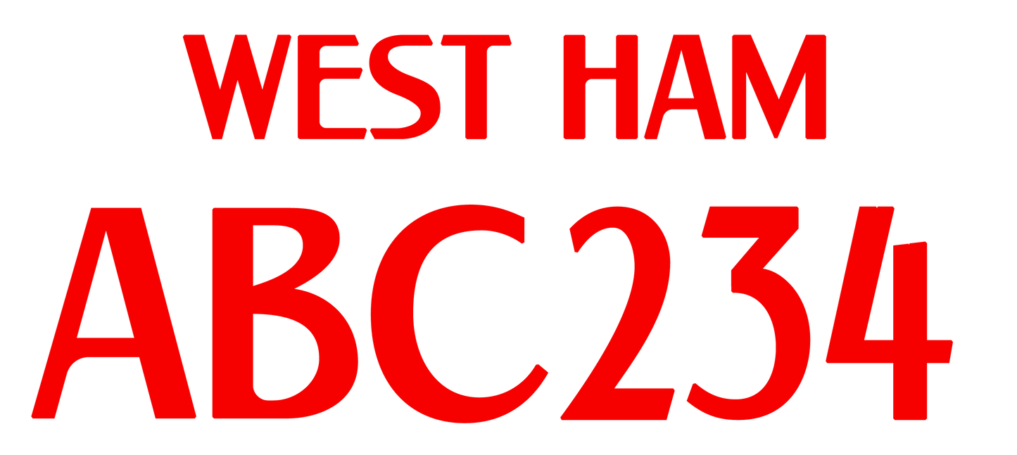 Nummernsatz "West Ham" druck-guru